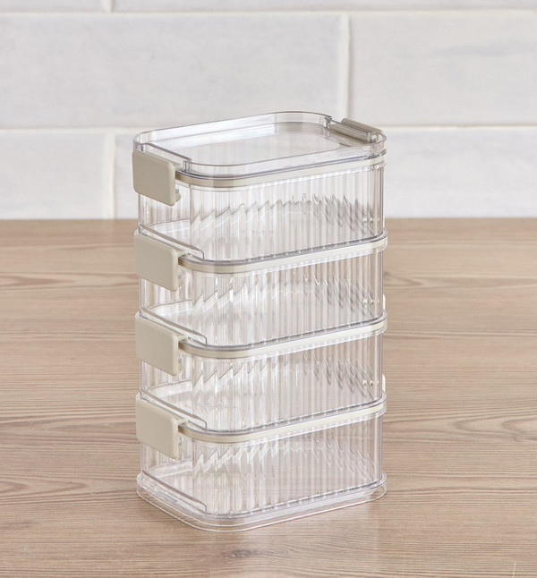 Shop Fazzo 4-Piece Stackable Food Storage Container Set - 250 ml | Home ...