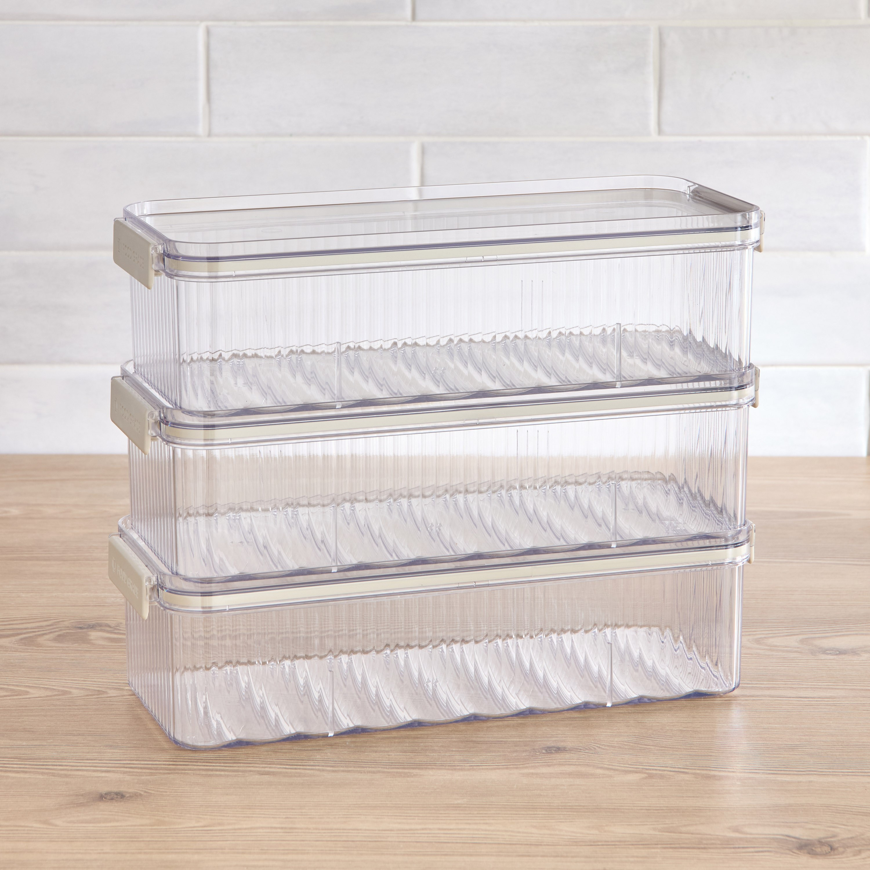 طقم حاويات تخزين طعام قابلة للتكديس 3 قطع - فازو - 2.6 لتر-household-kitchen-foodstorage-pantryandstorage-image-1