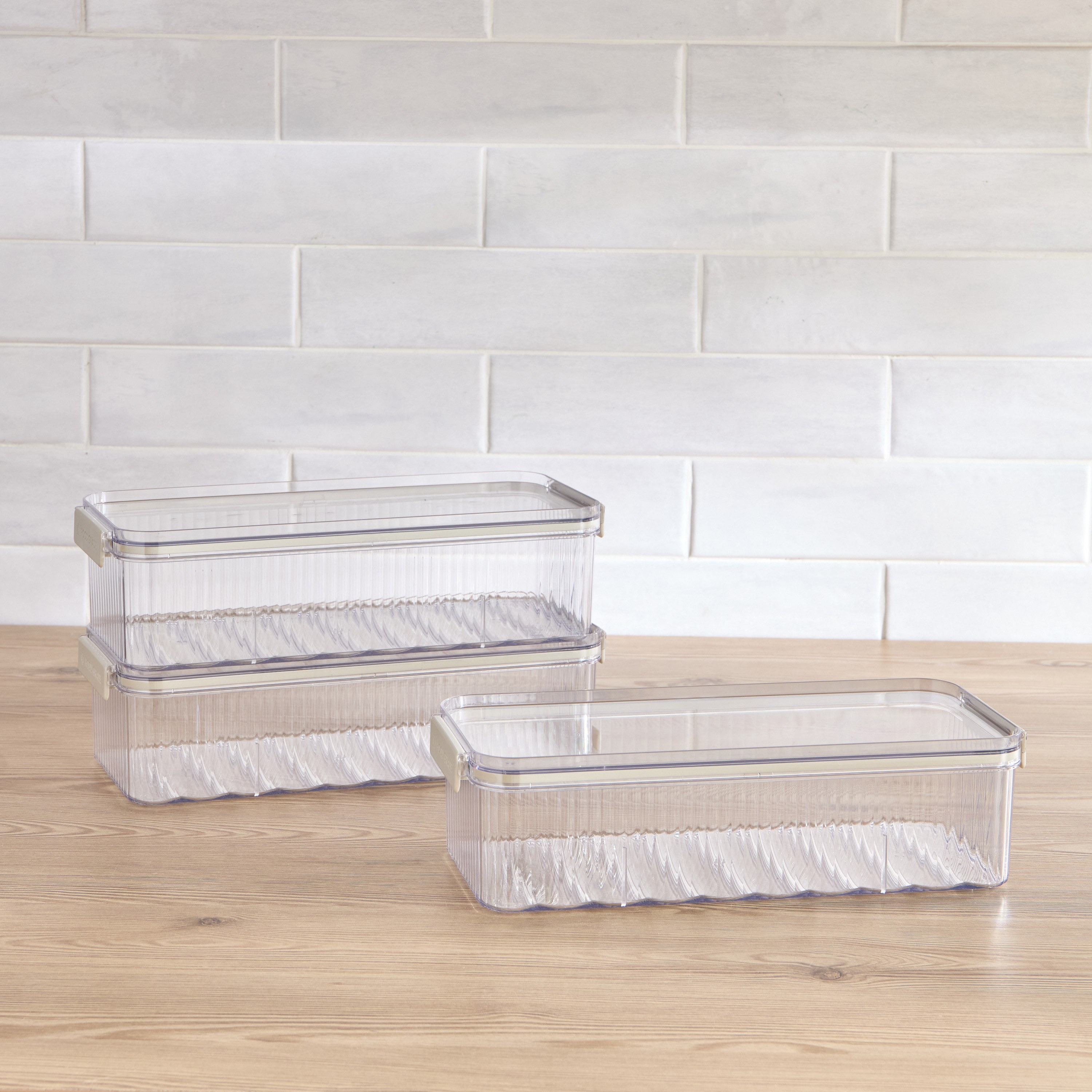طقم حاويات تخزين طعام قابلة للتكديس 3 قطع - فازو - 2.6 لتر-household-kitchen-foodstorage-pantryandstorage-image-2