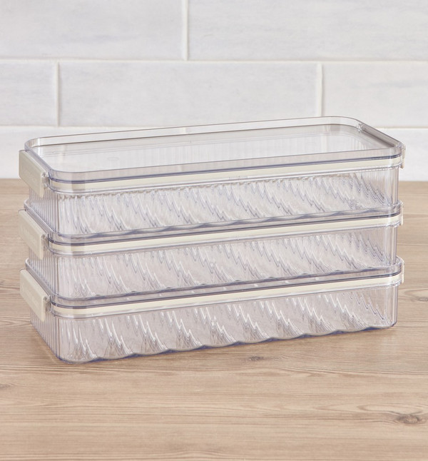 Shop Fazzo 3-Piece Stackable Food Storage Container Set - 1.5 L | Home ...