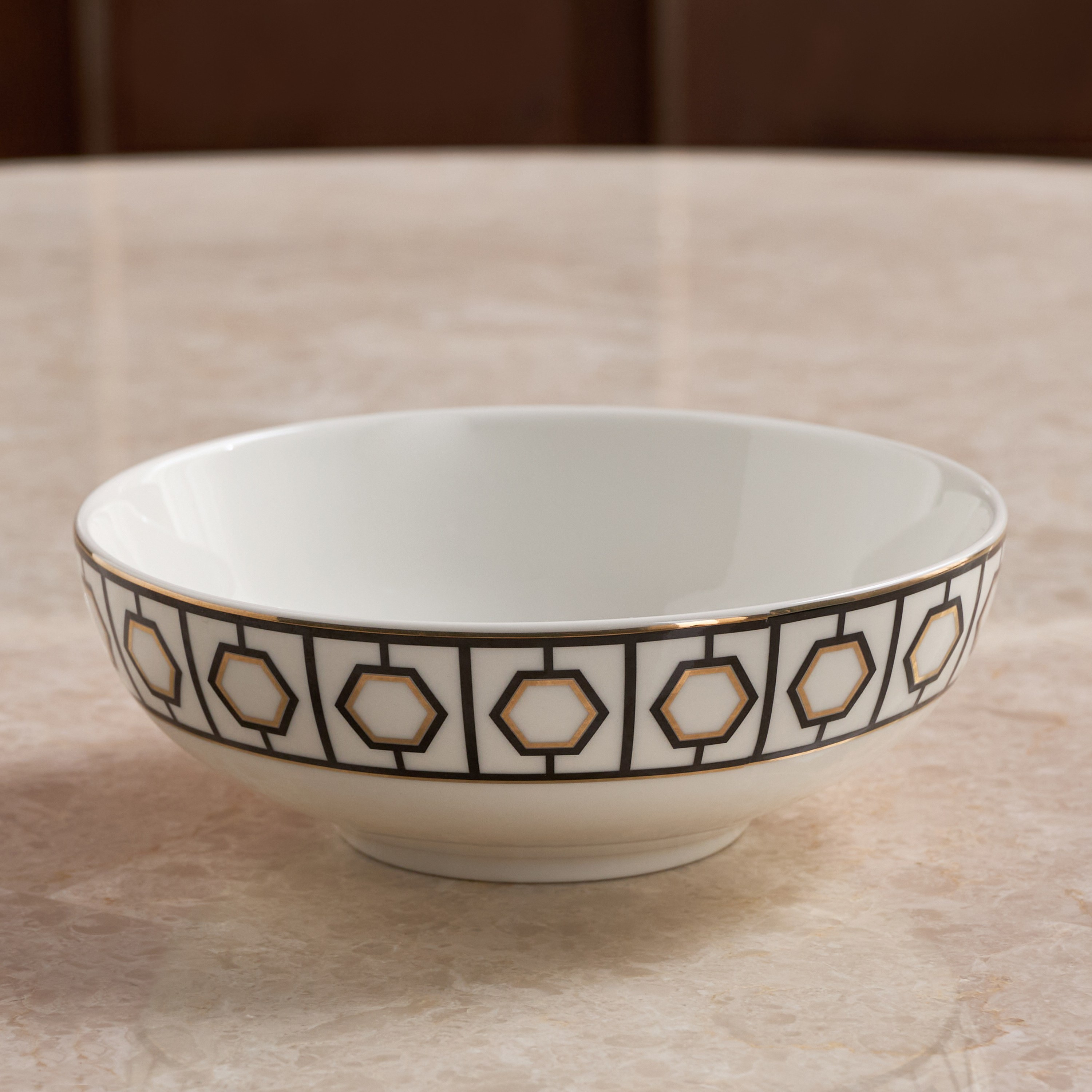 Thahab New Bone China Cereal Bowl - 14 cm-household-dining-dinnerware-bowls-image-1