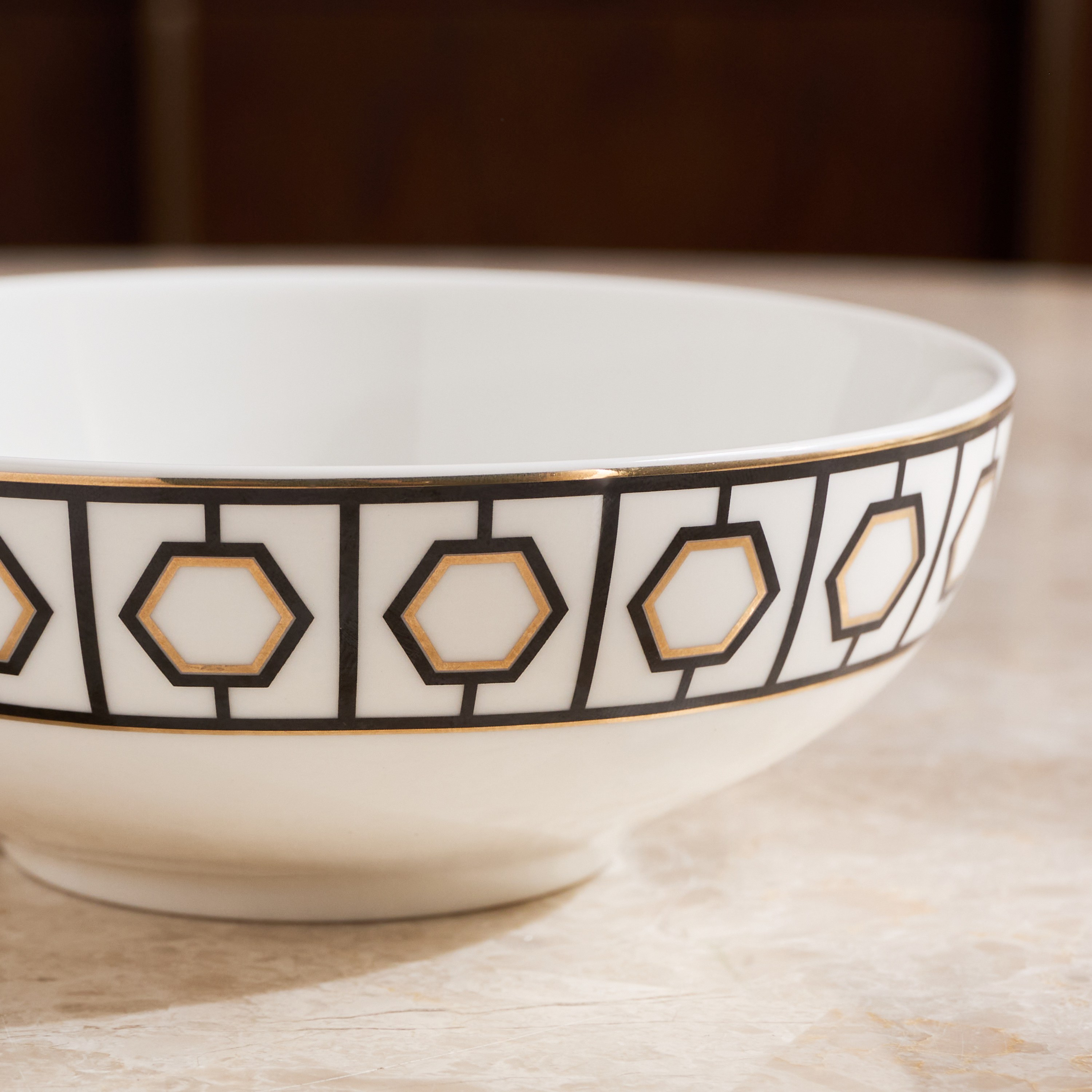 Thahab New Bone China Cereal Bowl - 14 cm-household-dining-dinnerware-bowls-image-2
