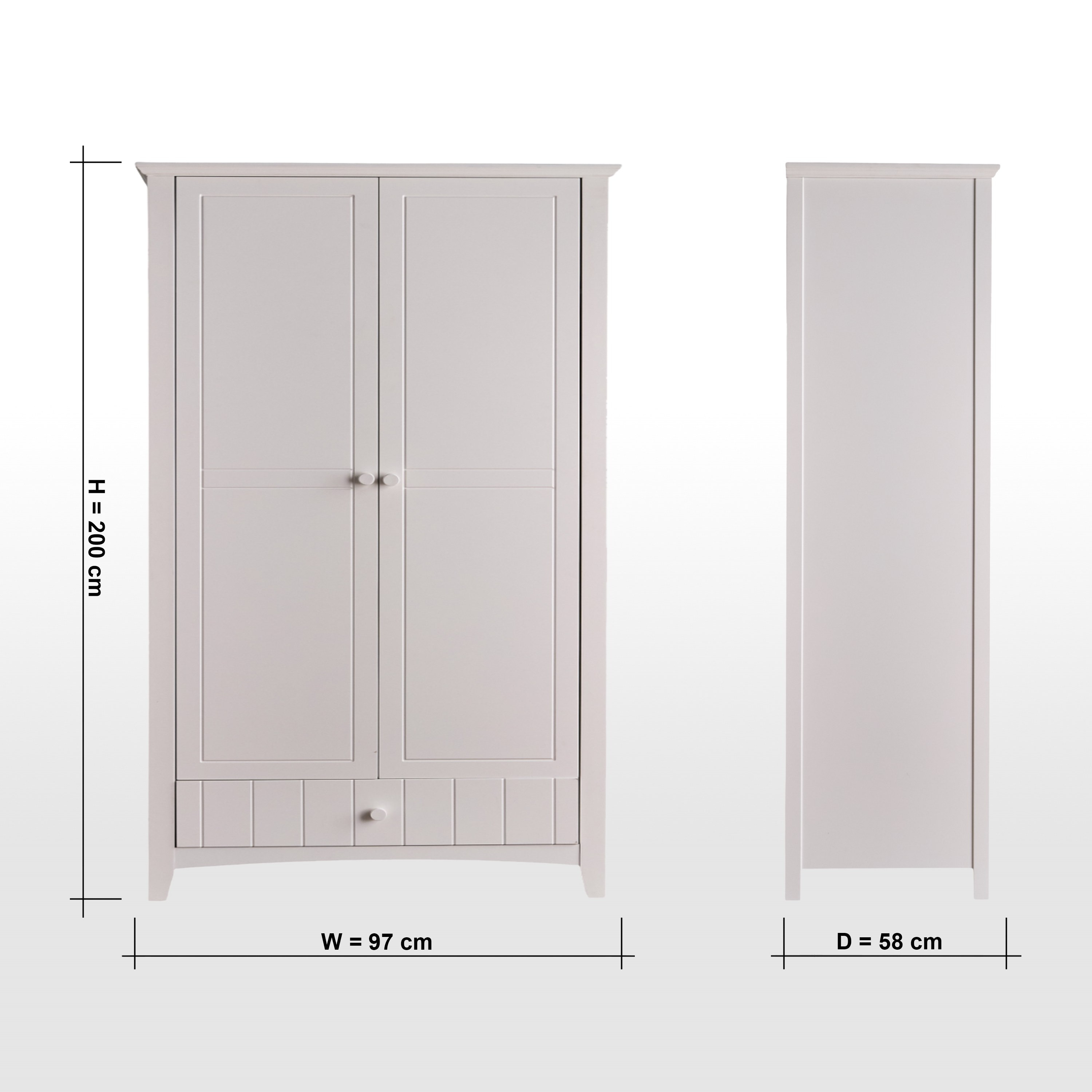 خزانة ملابس ببابين مع درج - تايلور-babyandkids-roomfurniture-wardrobes-image-10