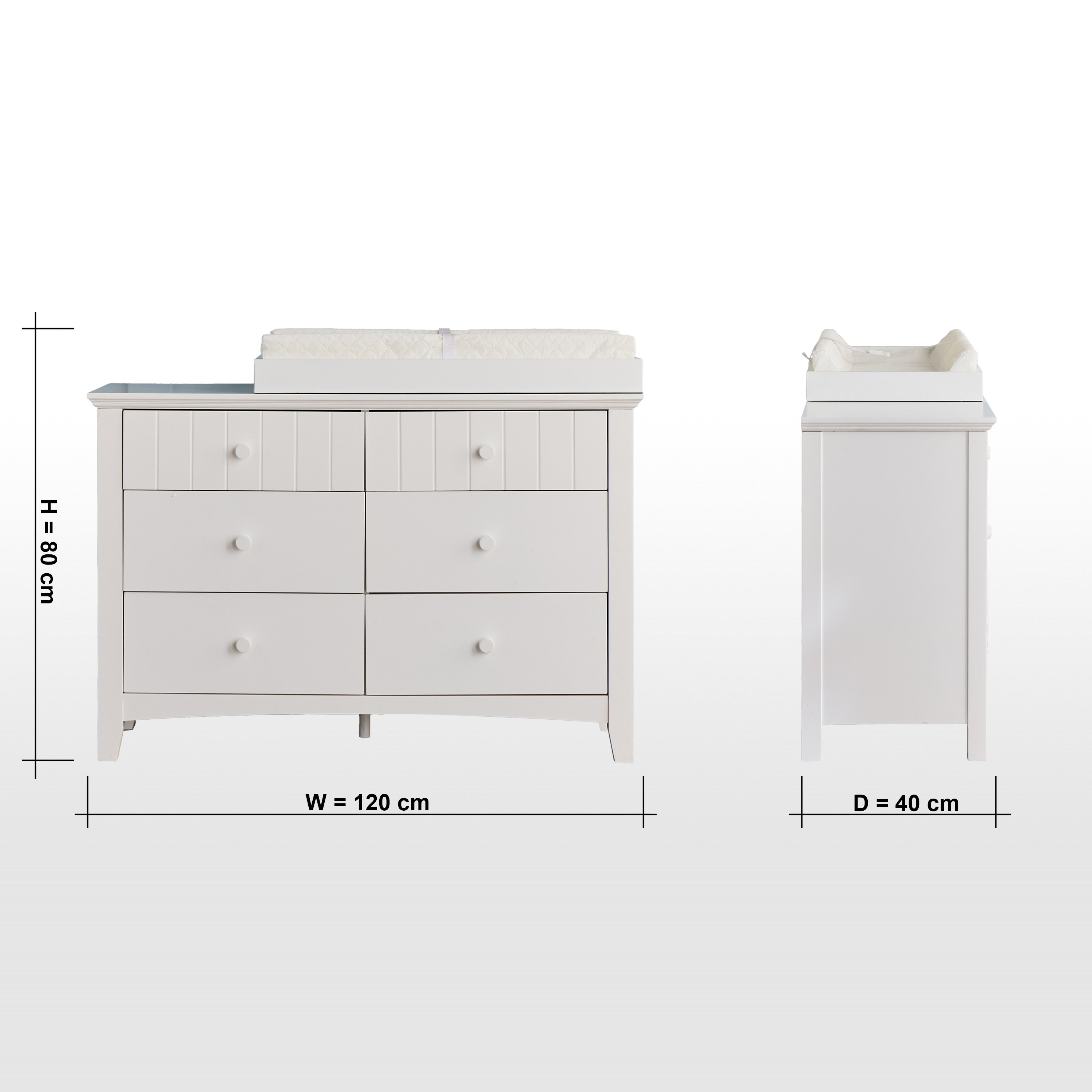 تسريحة 6 أدراج مع مساحة تغيير - تايلور-baby-nursery-furniture-changingtables-image-9