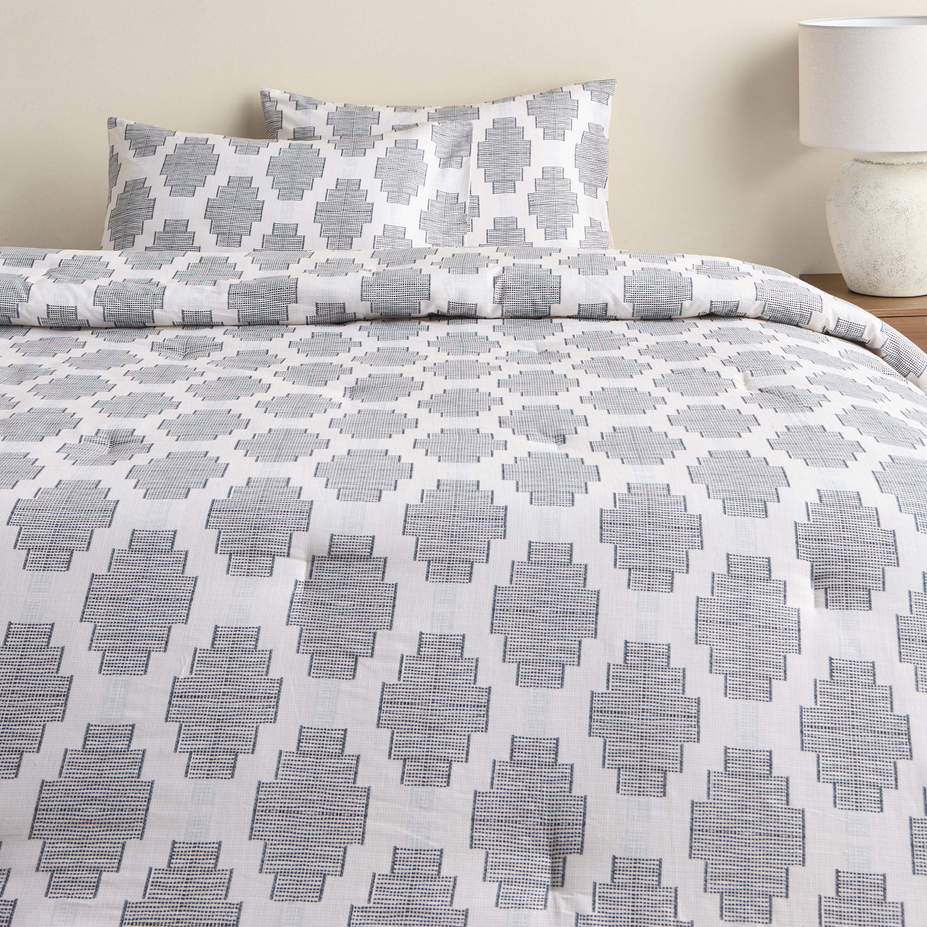 طقم لحاف سوبر كينج 3 قطع قطن منسوج - سيليست - 240x260 سم-household-bedding-comfortersandbedspreads-comforters-image-2