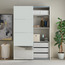 Scilato 2-Door Sliding Wardrobe with Drawers - Compact-furniture-bedroom-wardrobes-image-4