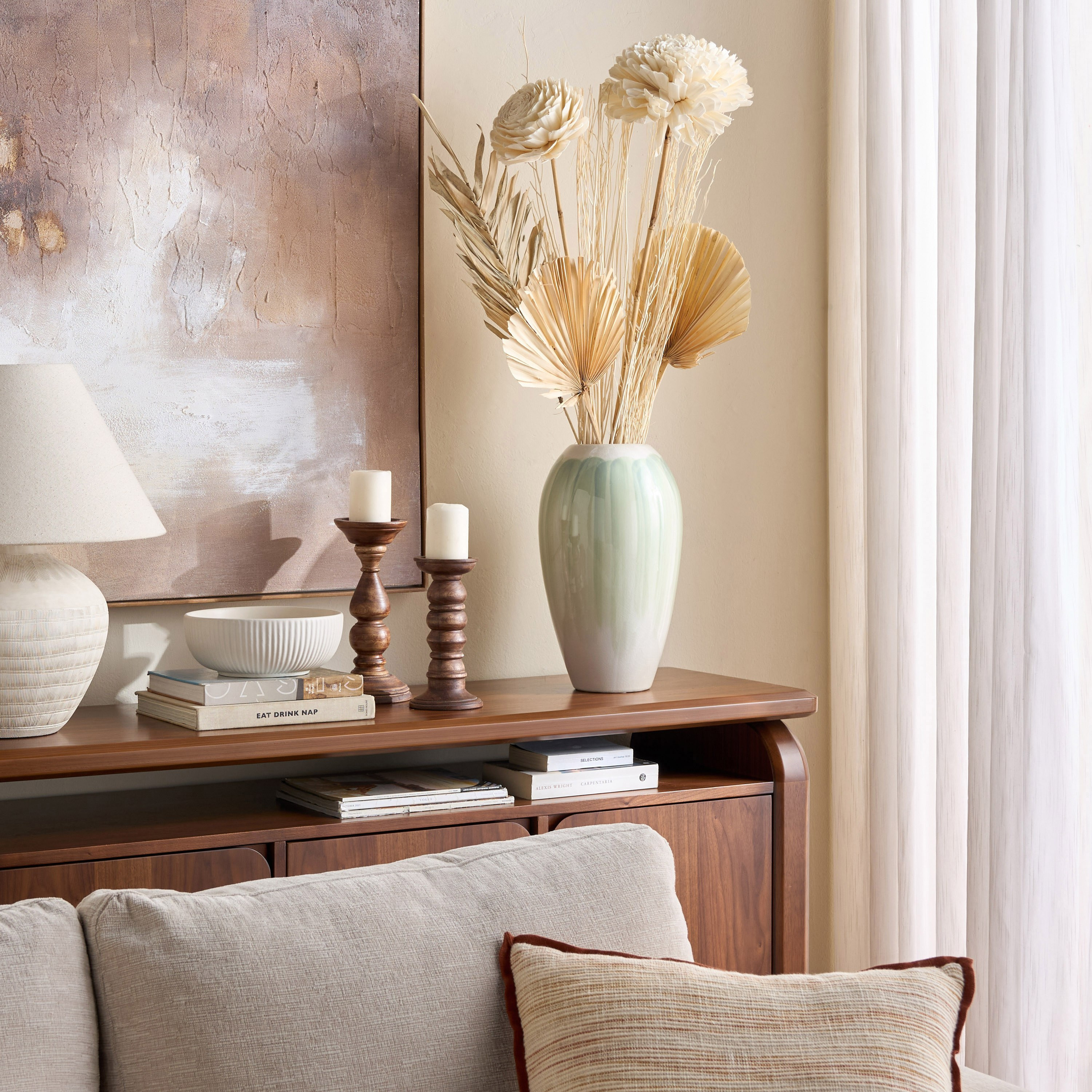 Deco Dried Dalia Stem - 100 cm-household-gardenandoutdoor-artificialflowersandplants-stems-image-3