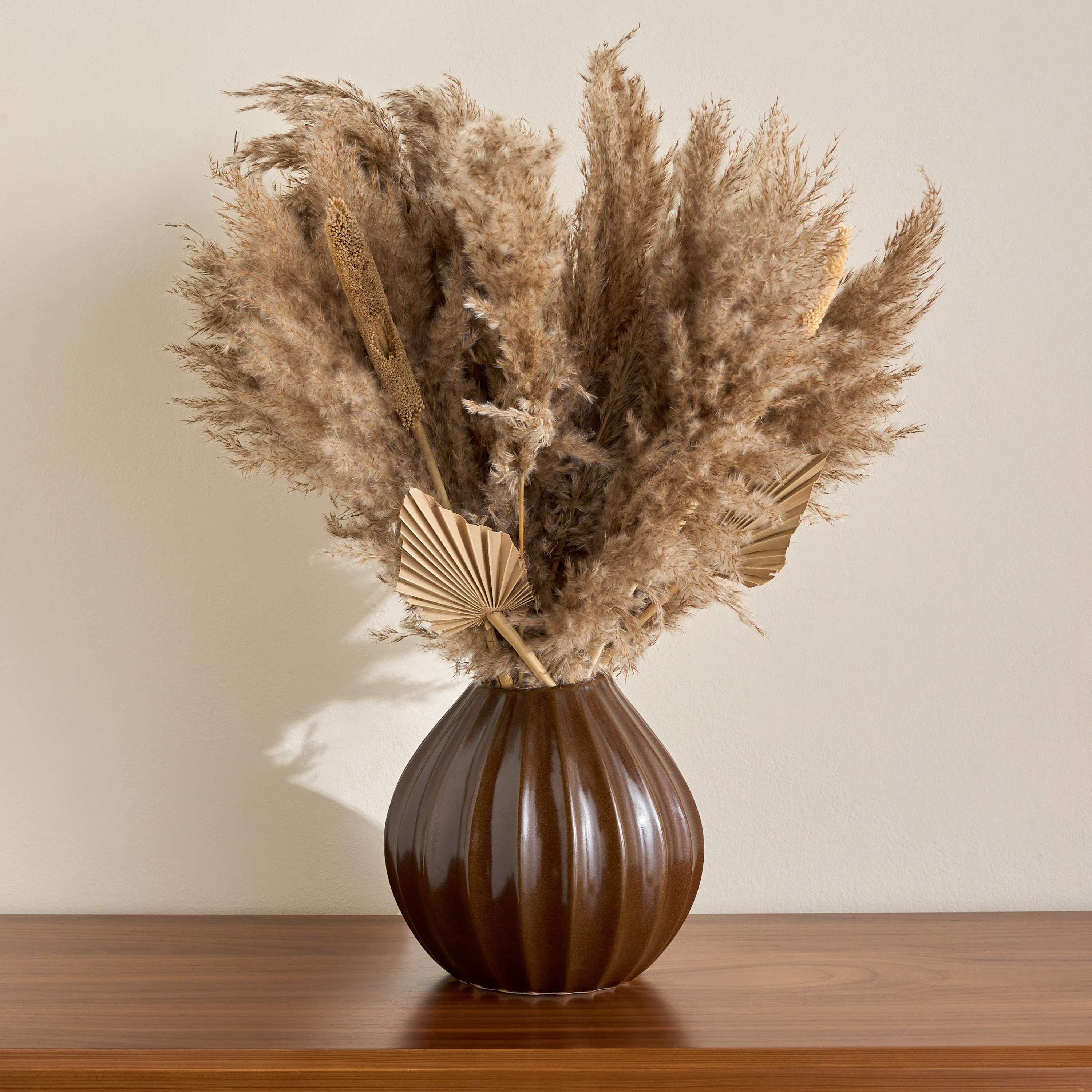 Deco Dried Pampas in Ceramic Pot - 75 cm