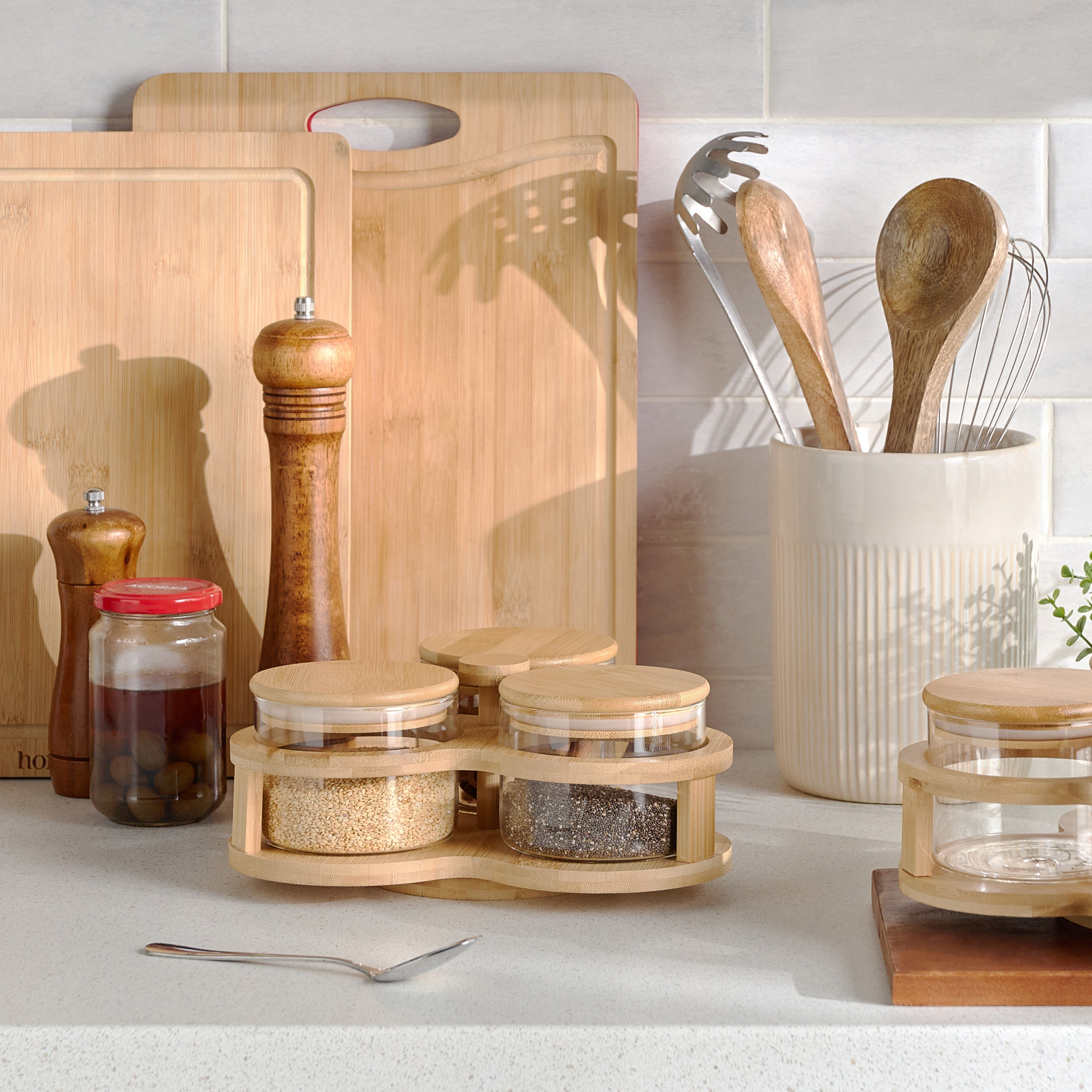 Sylvia 3-Piece Jar Set with Lazy Susan - 380 ml-household-kitchen-foodstorage-pantryandstorage-image-4