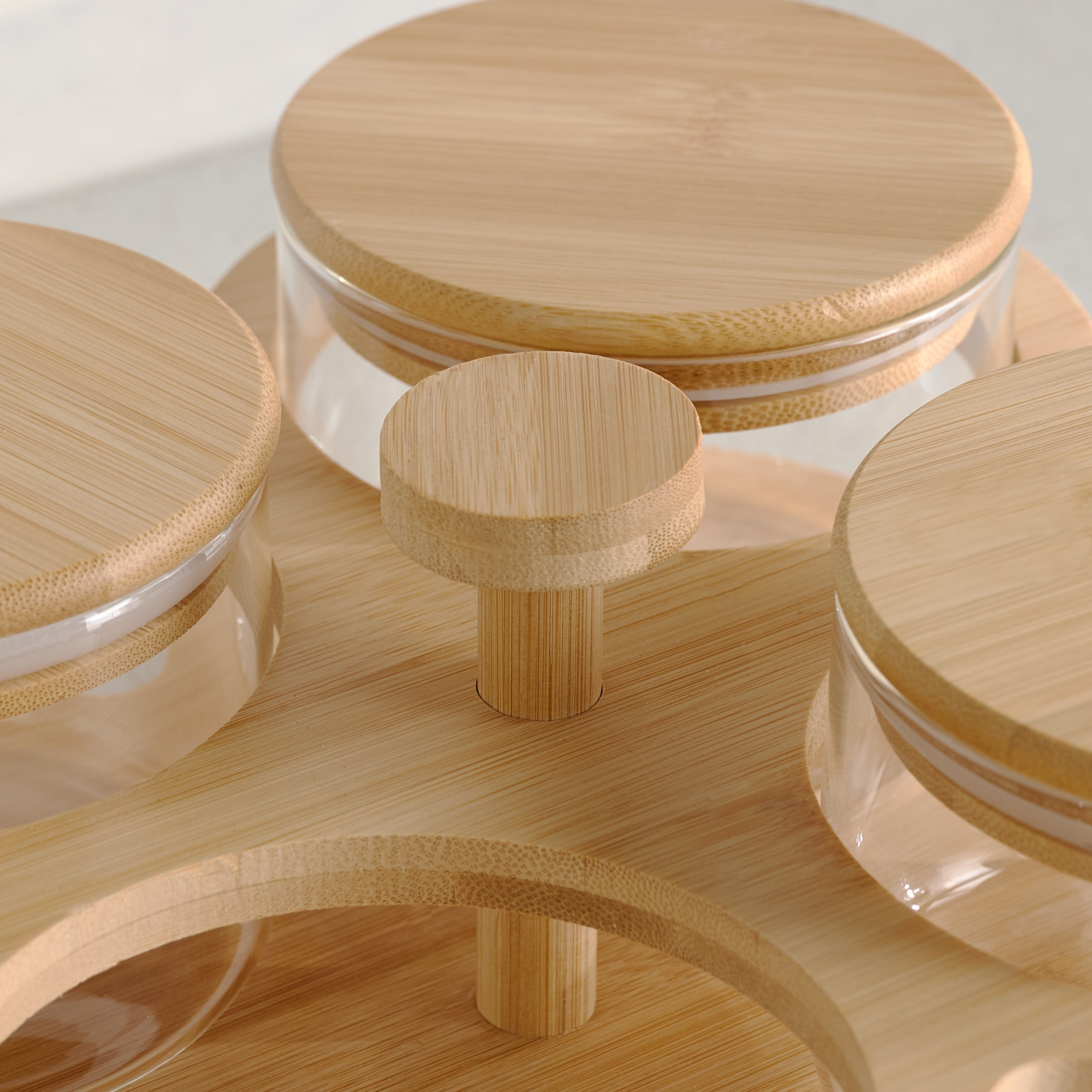Sylvia 4-Piece Jar Set with Lazy Susan - 380 ml-household-kitchen-foodstorage-pantryandstorage-image-3