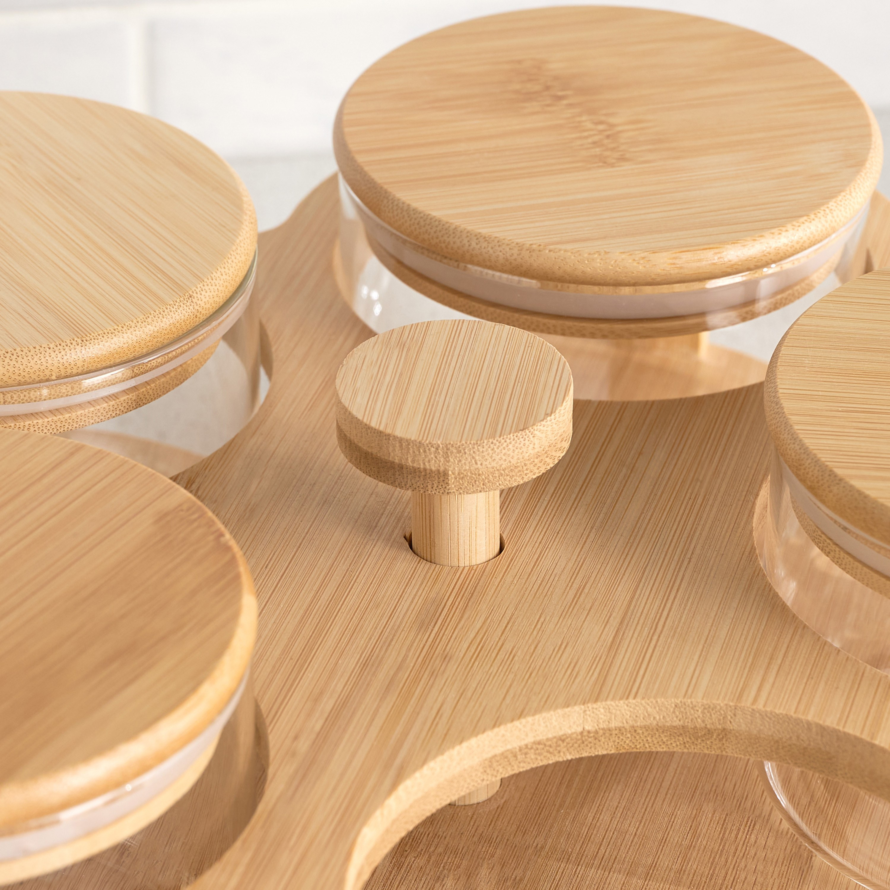 Sylvia 5-Piece Jar Set with Lazy Susan - 380 ml-household-kitchen-foodstorage-pantryandstorage-image-3