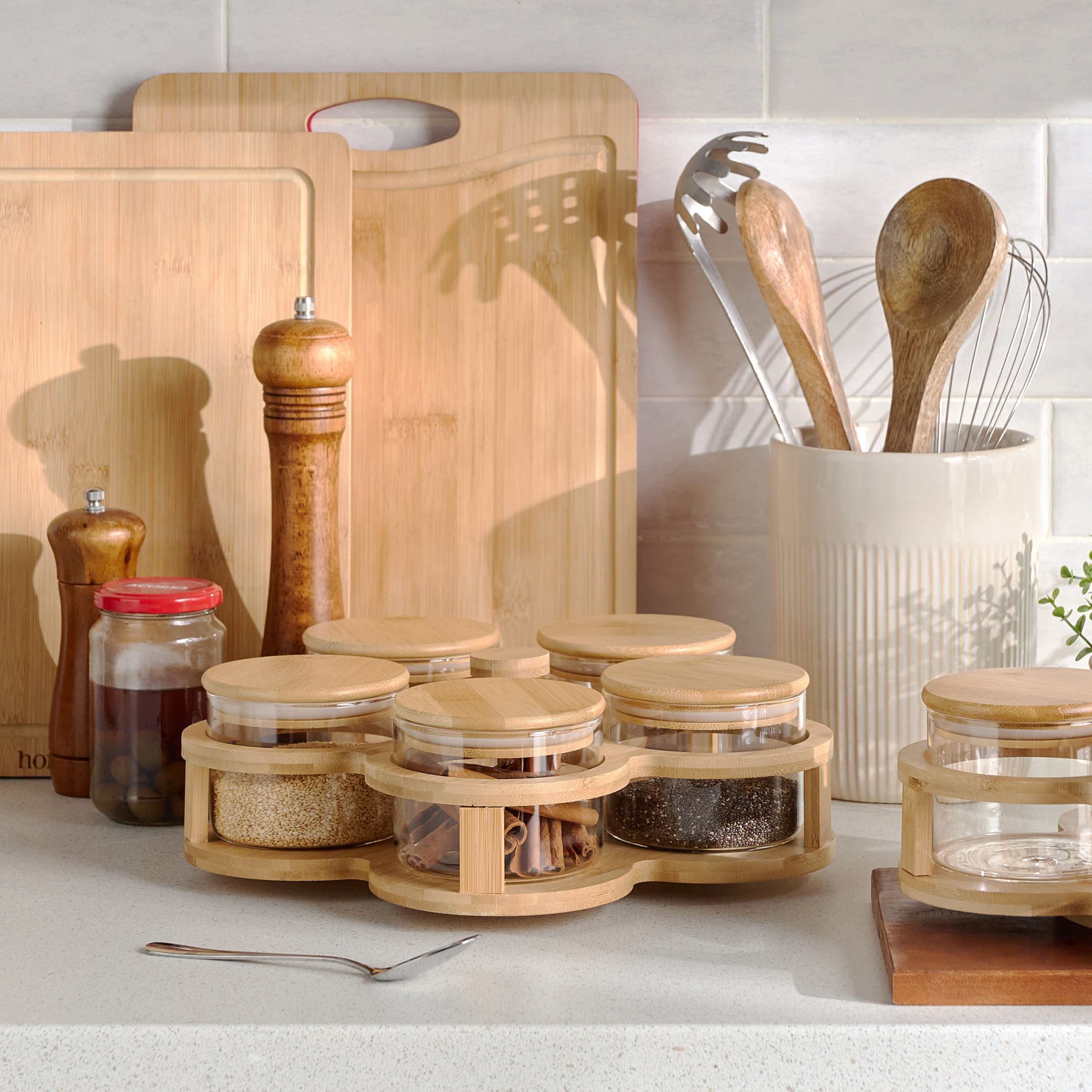 Sylvia 5-Piece Jar Set with Lazy Susan - 380 ml-household-kitchen-foodstorage-pantryandstorage-image-4