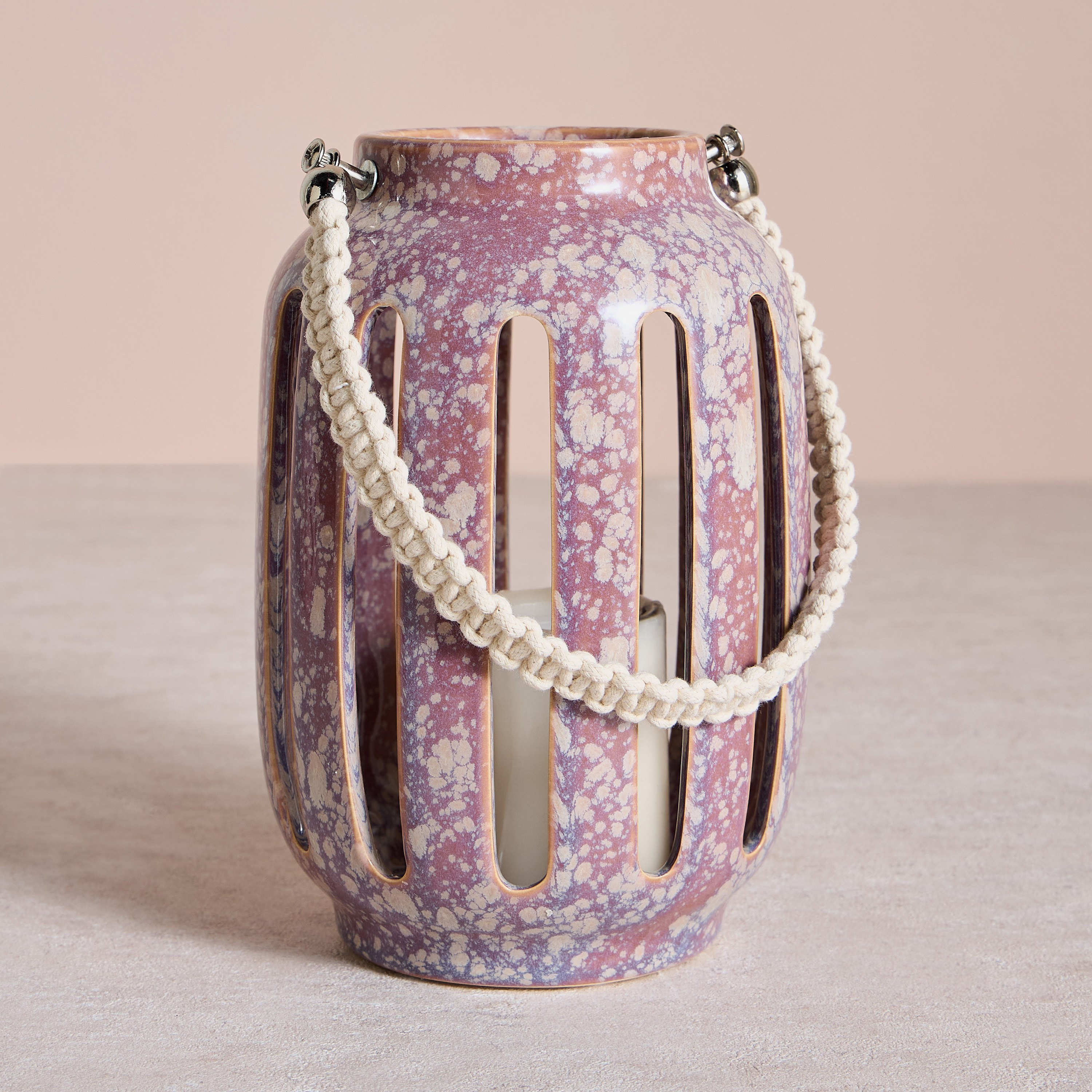 Nomad Raha Ceramic Hurricane Lantern - 23 cm