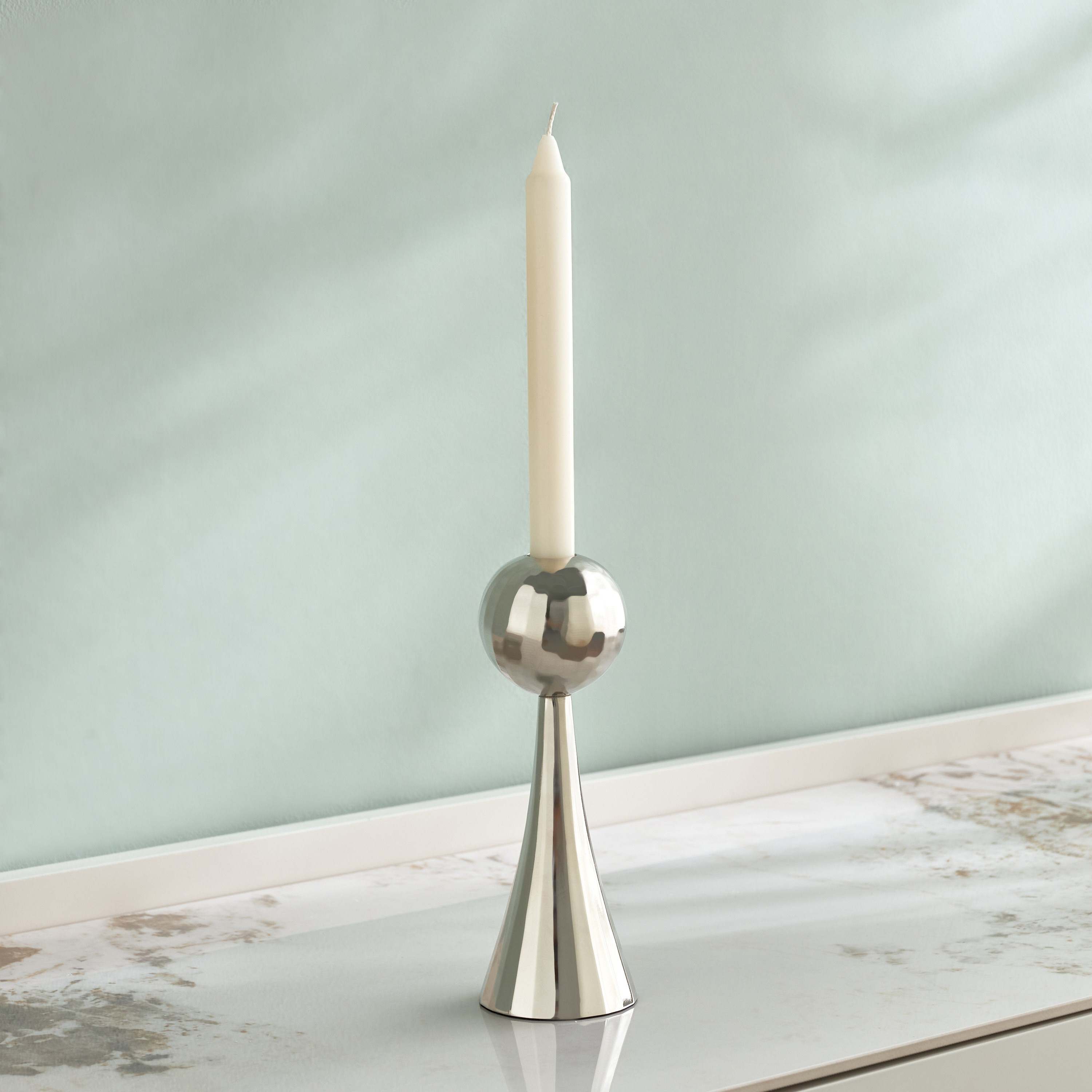 Orientale Iris Metal Taper Candleholder - 27 cm