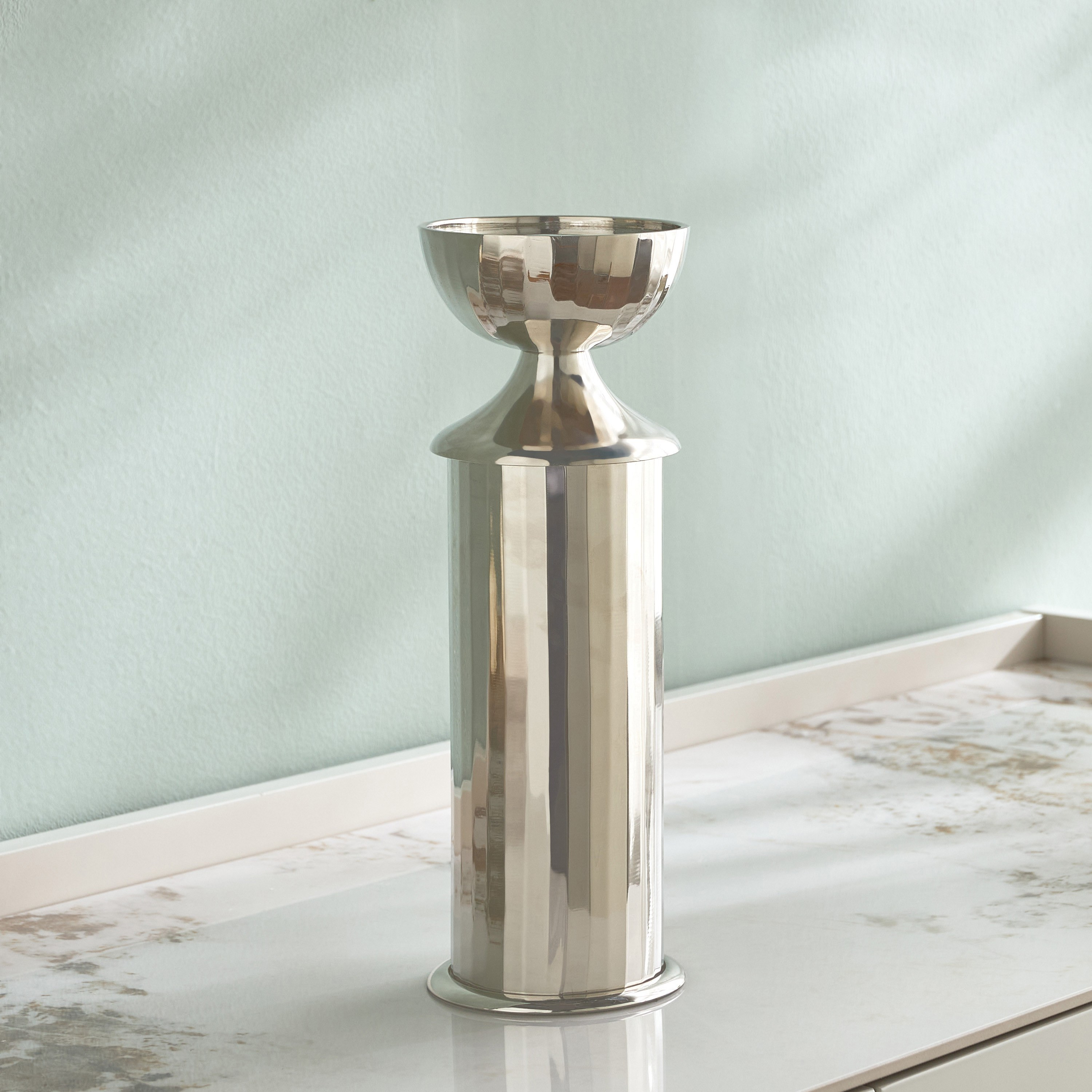 Orientale Diana Metal Pillar Candleholder - 30 cm-household-decor-candleholdersandlanterns-image-3