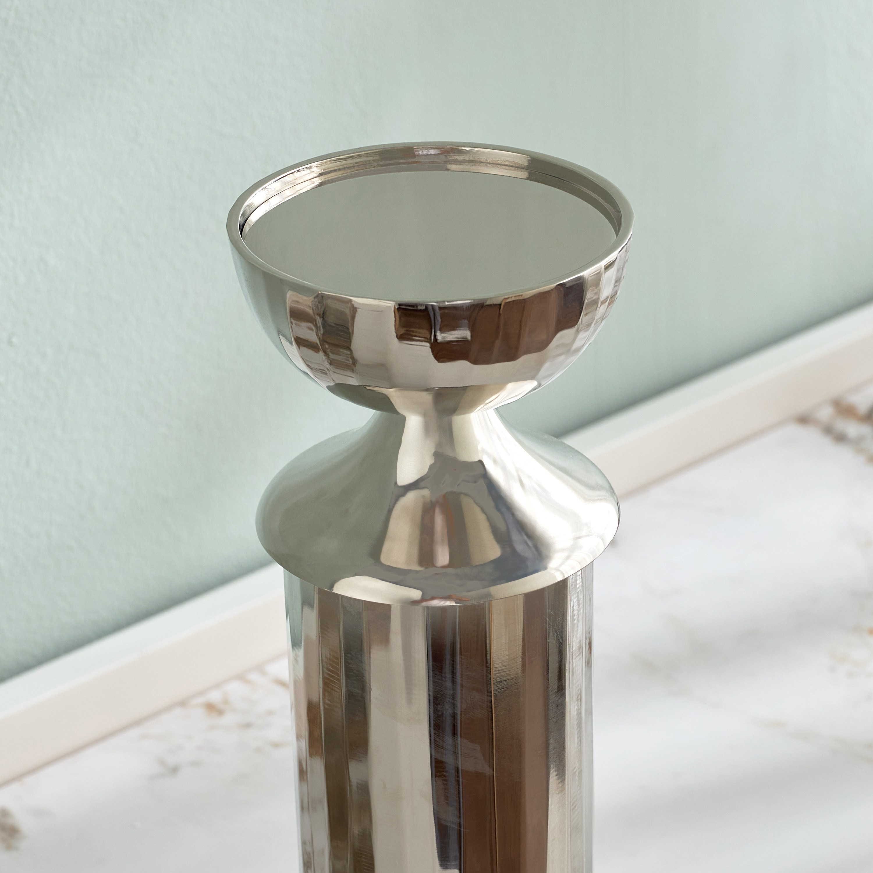 Orientale Diana Metal Pillar Candleholder - 30 cm-household-decor-candleholdersandlanterns-image-4