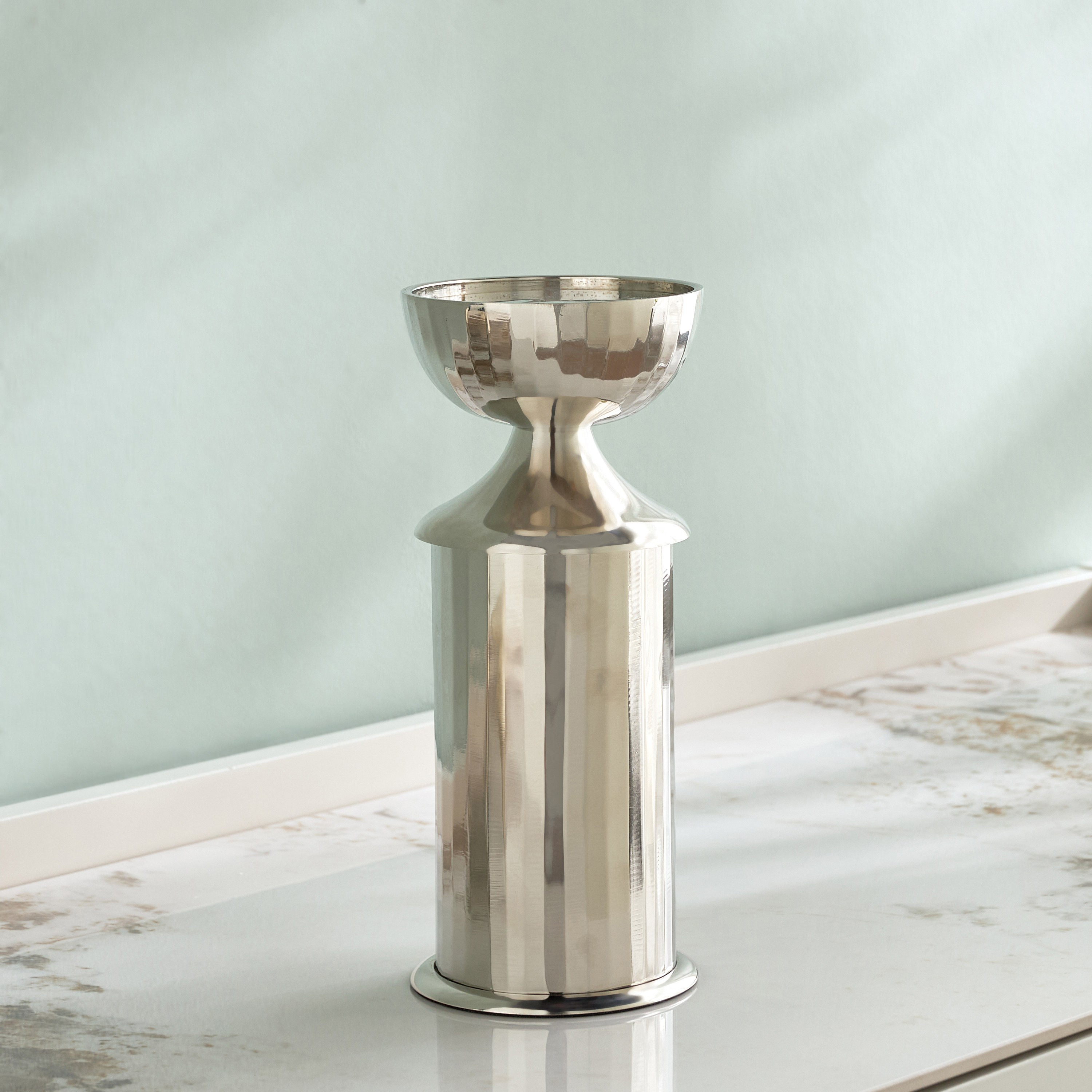 Orientale Diana Metal Pillar Candleholder - 22 cm-household-decor-candleholdersandlanterns-image-3