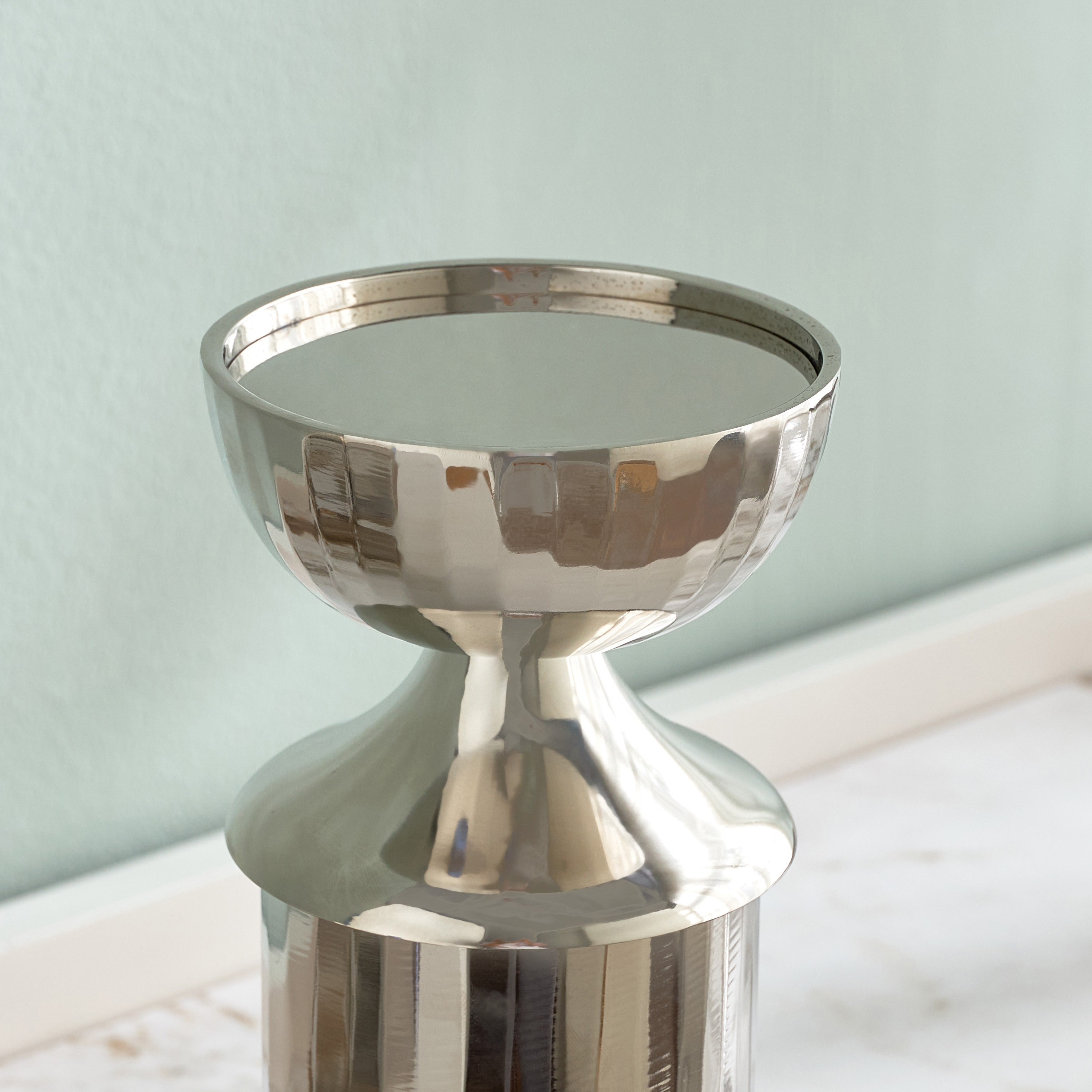 Orientale Diana Metal Pillar Candleholder - 22 cm-household-decor-candleholdersandlanterns-image-4