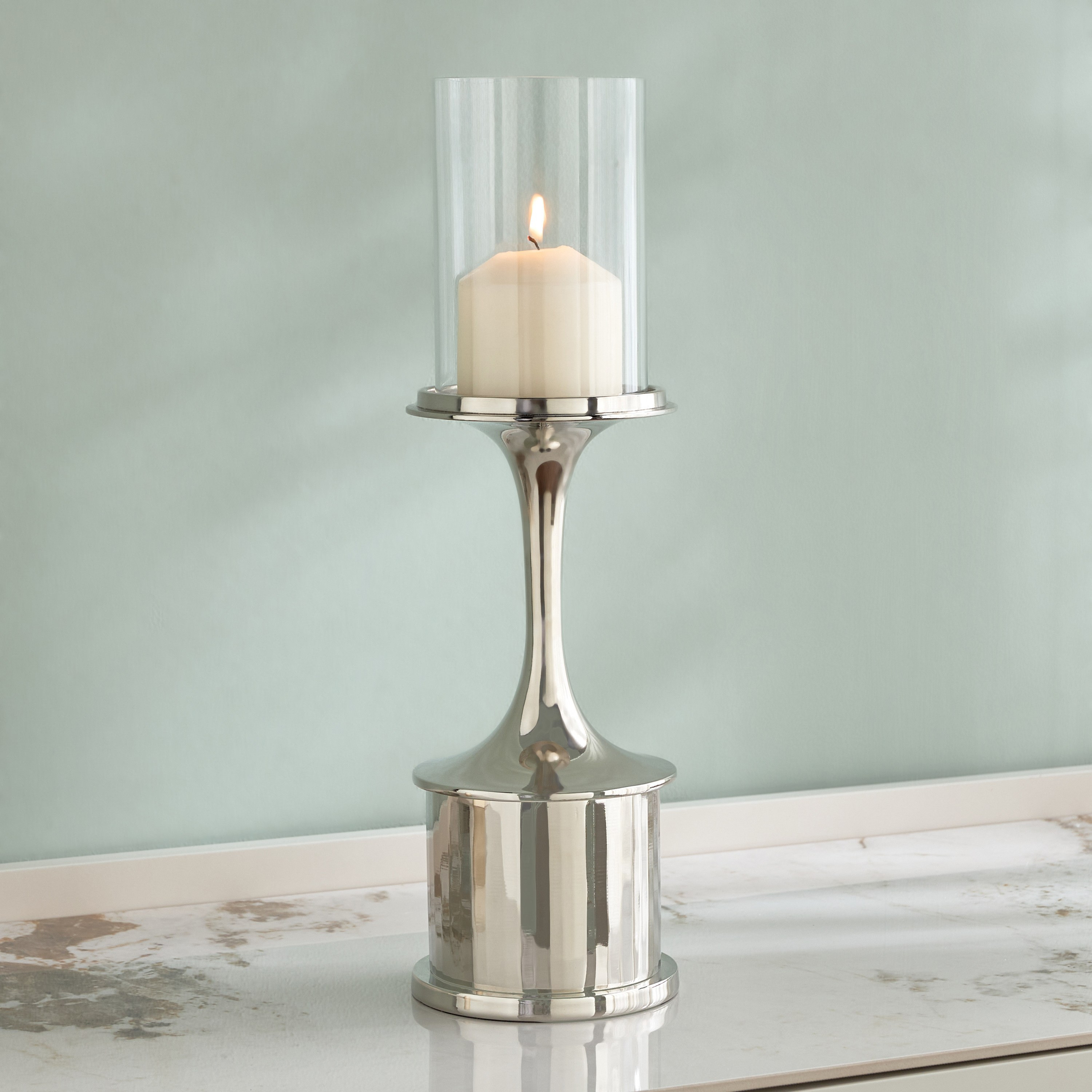 Orientale Iris Metal Pillar Candleholder - 30 cm-household-decor-candleholdersandlanterns-image-2