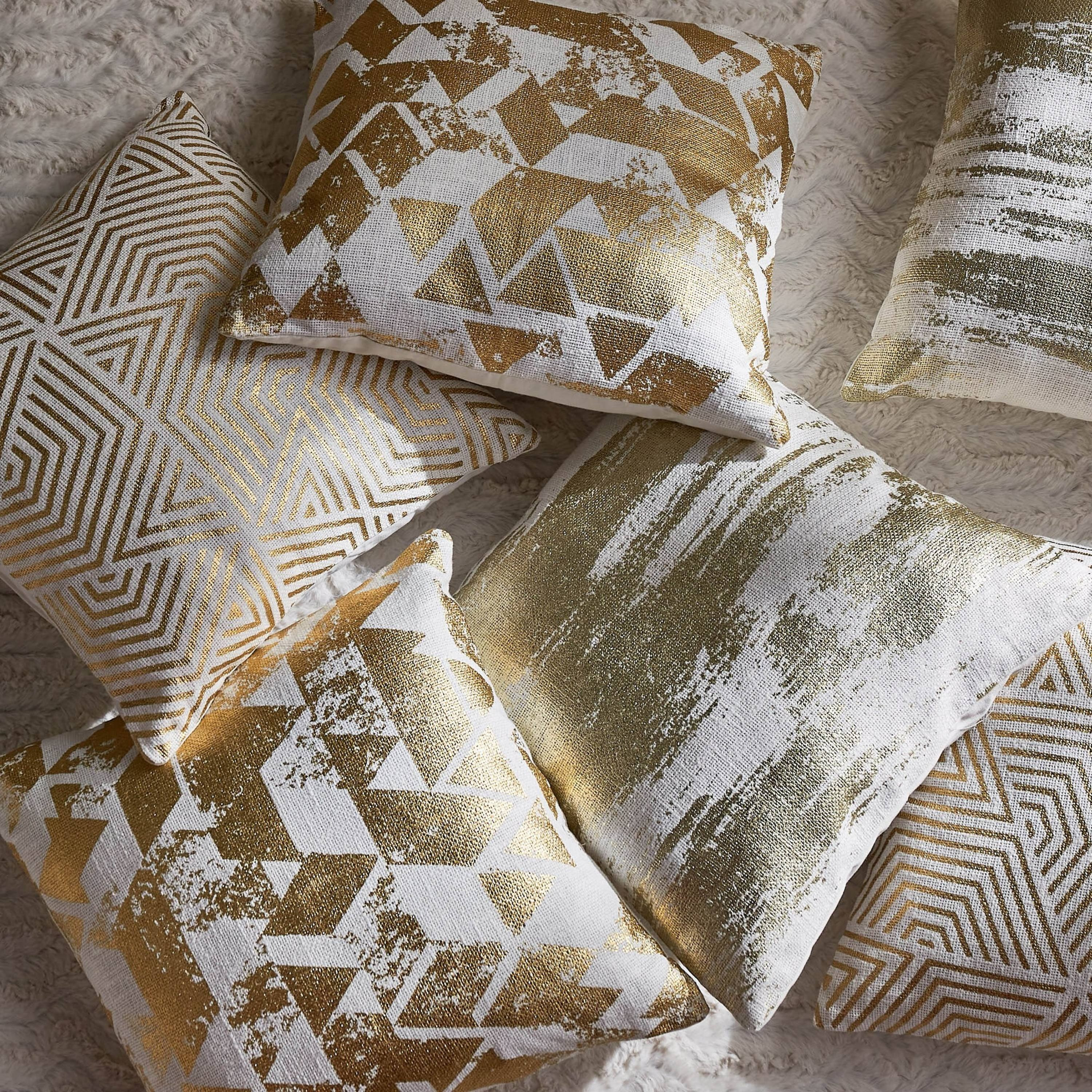 Bronzing 2-Piece Foil Printed Filled Cushion Set - 45x45 cm-household-cushionsandthrows-filledcushions-decorativecushions-image-4