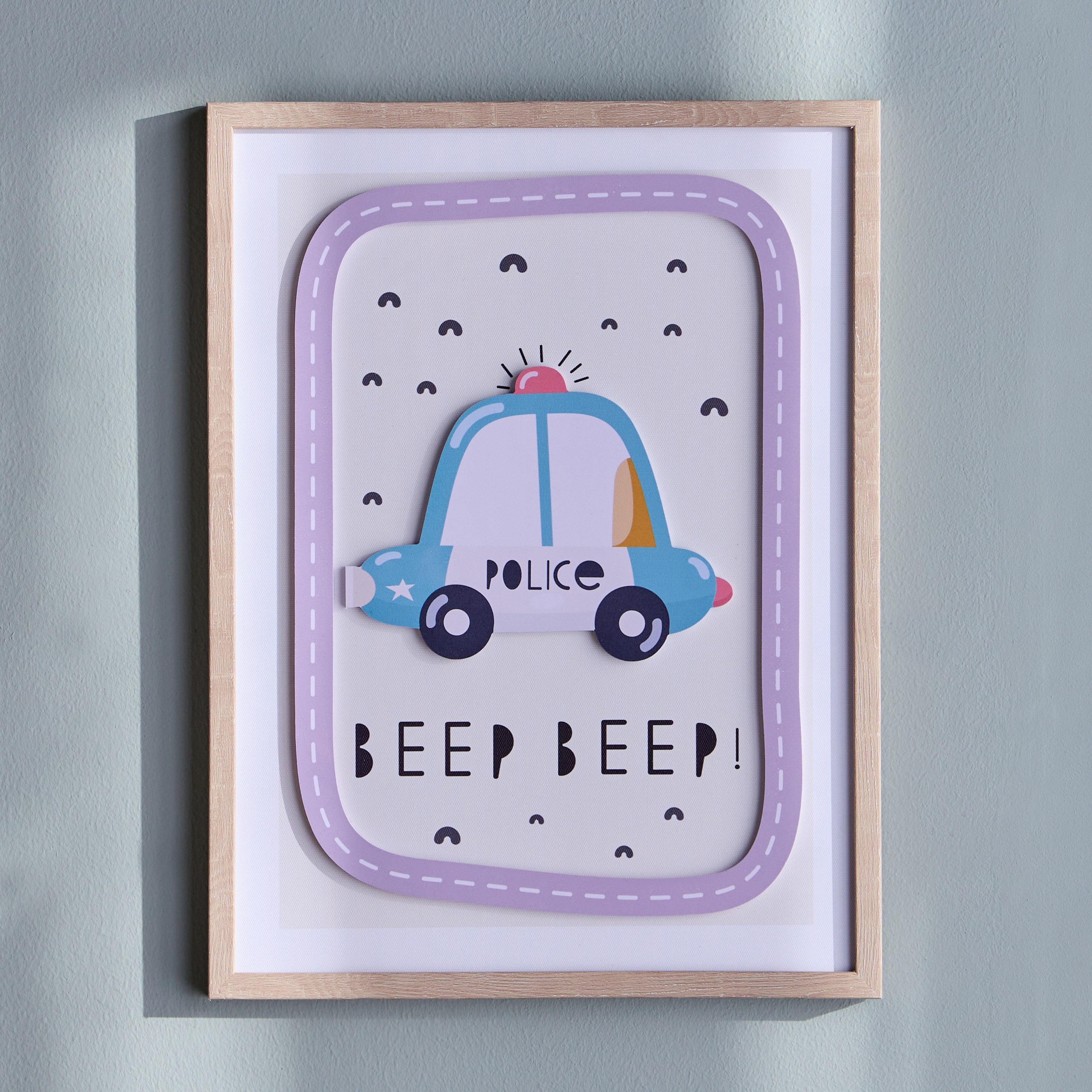 Beep 3D Objects Framed Canvas Wall Art - 30x40 cm