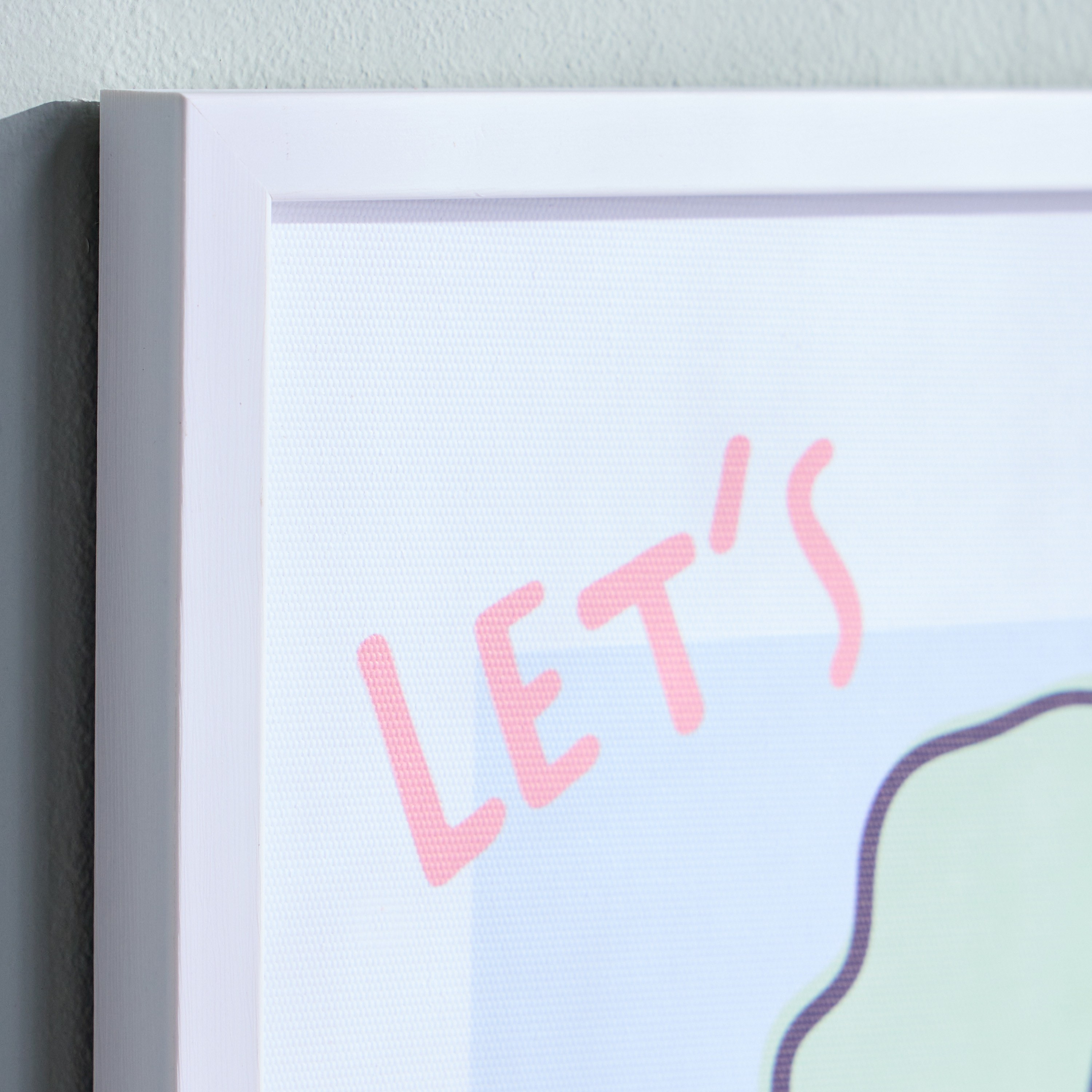 Let's Go Elephant Framed Canvas Wall Art - 30x40 cm-kids-decorandlighting-decor-wallart-image-2