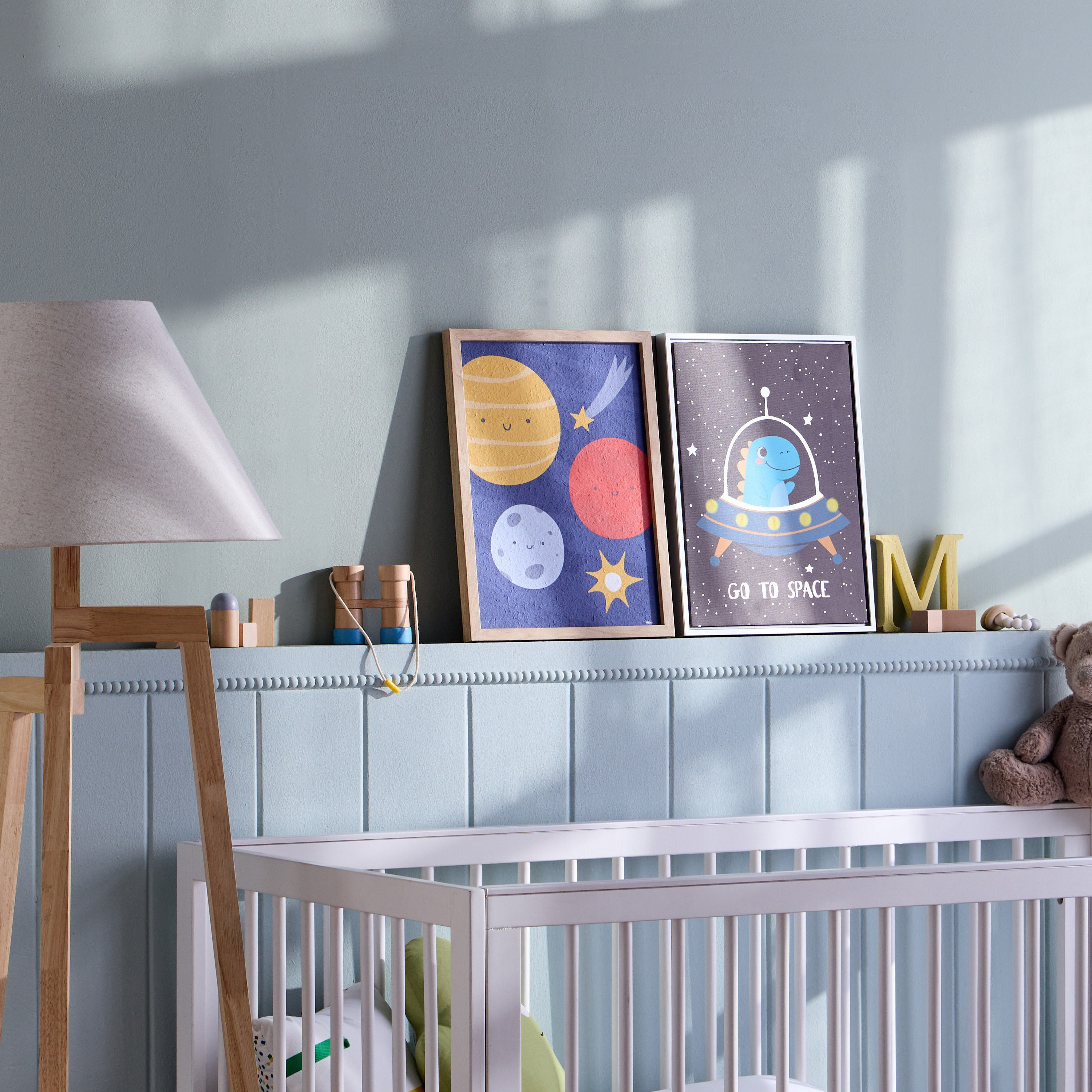زينة حائط كانفاس مؤطرة رامسي طبق طائر بإضاءة إل إي دي - 30×40 سم-kids-decorandlighting-decor-wallart-image-4