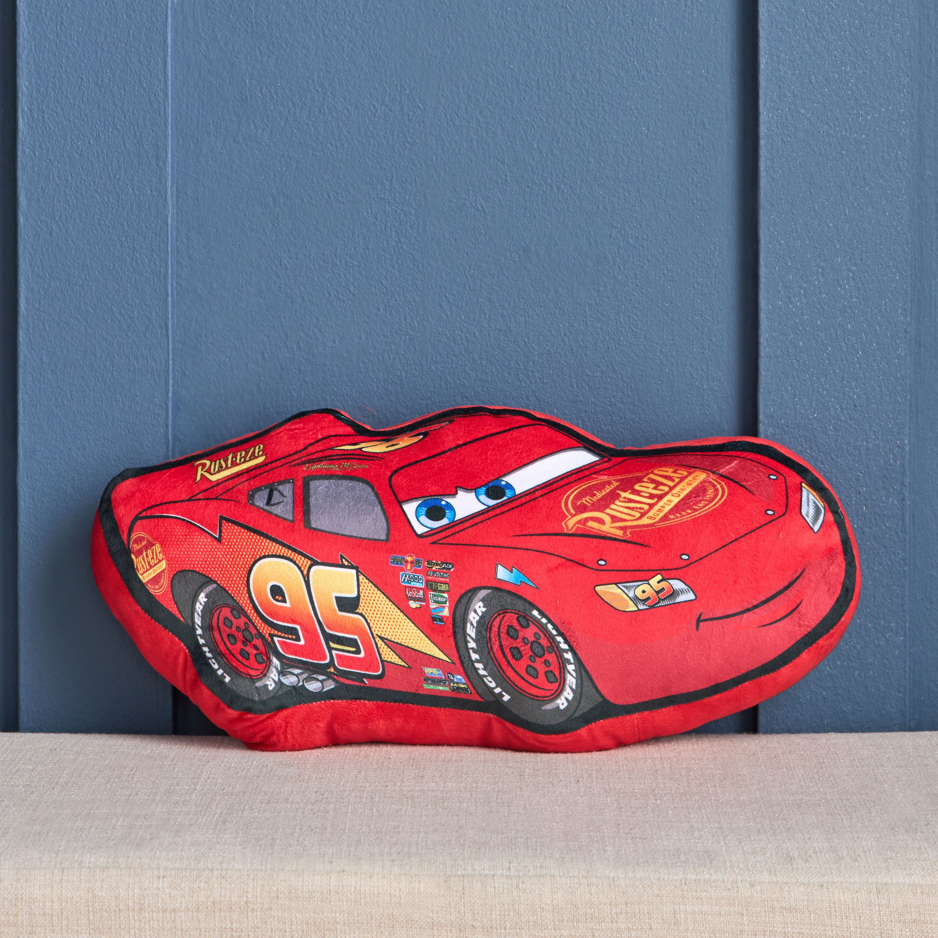 Disney Cars Built 4 Speed Filled Cushion - 45x23 cm