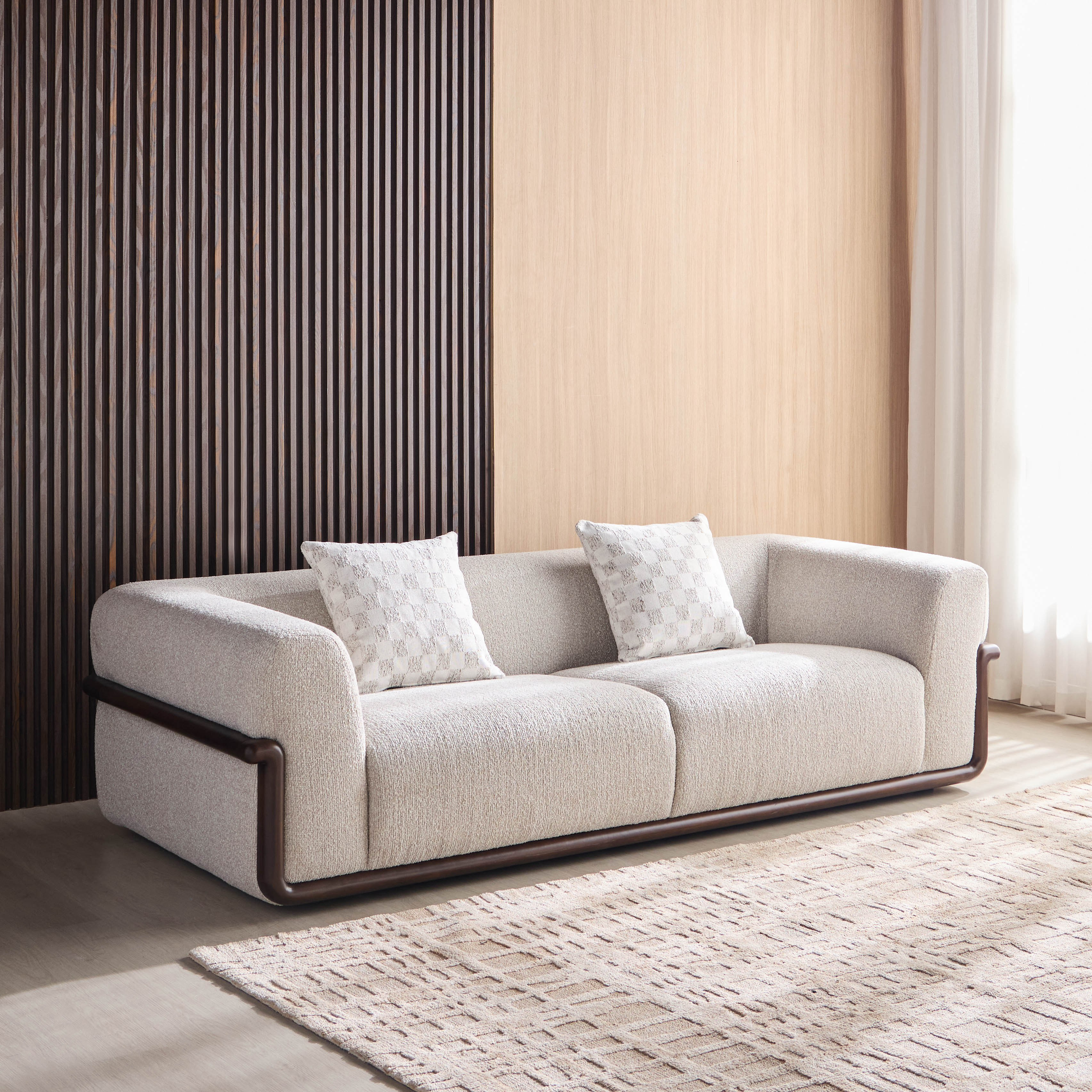 Malcolm 3-Seater Fabric Sofa
