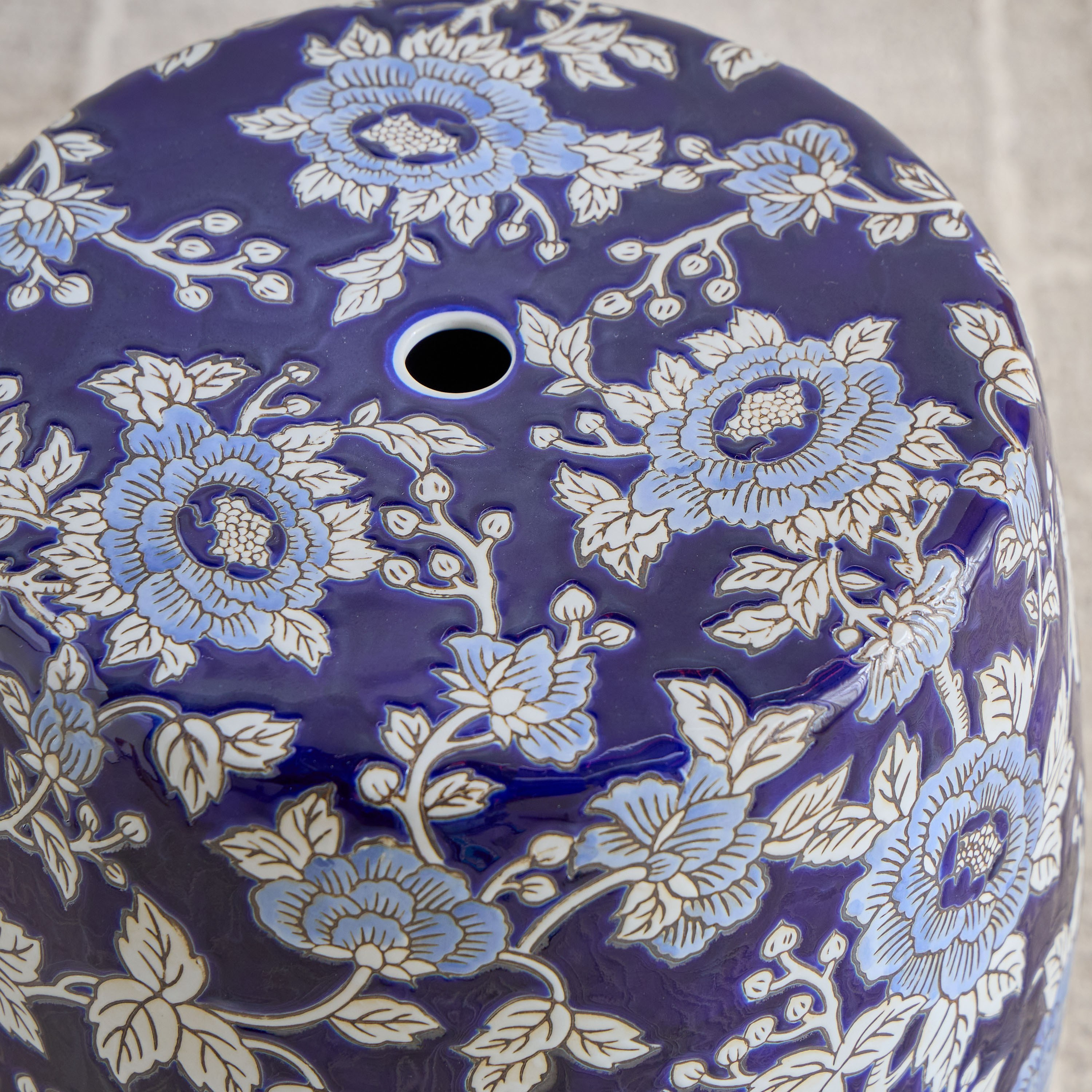 Luxe Orientale Sakura Chinoiserie Porcelain Plant Stand - 44 cm-household-gardenandoutdoor-trellisandstands-plantrisers-image-3
