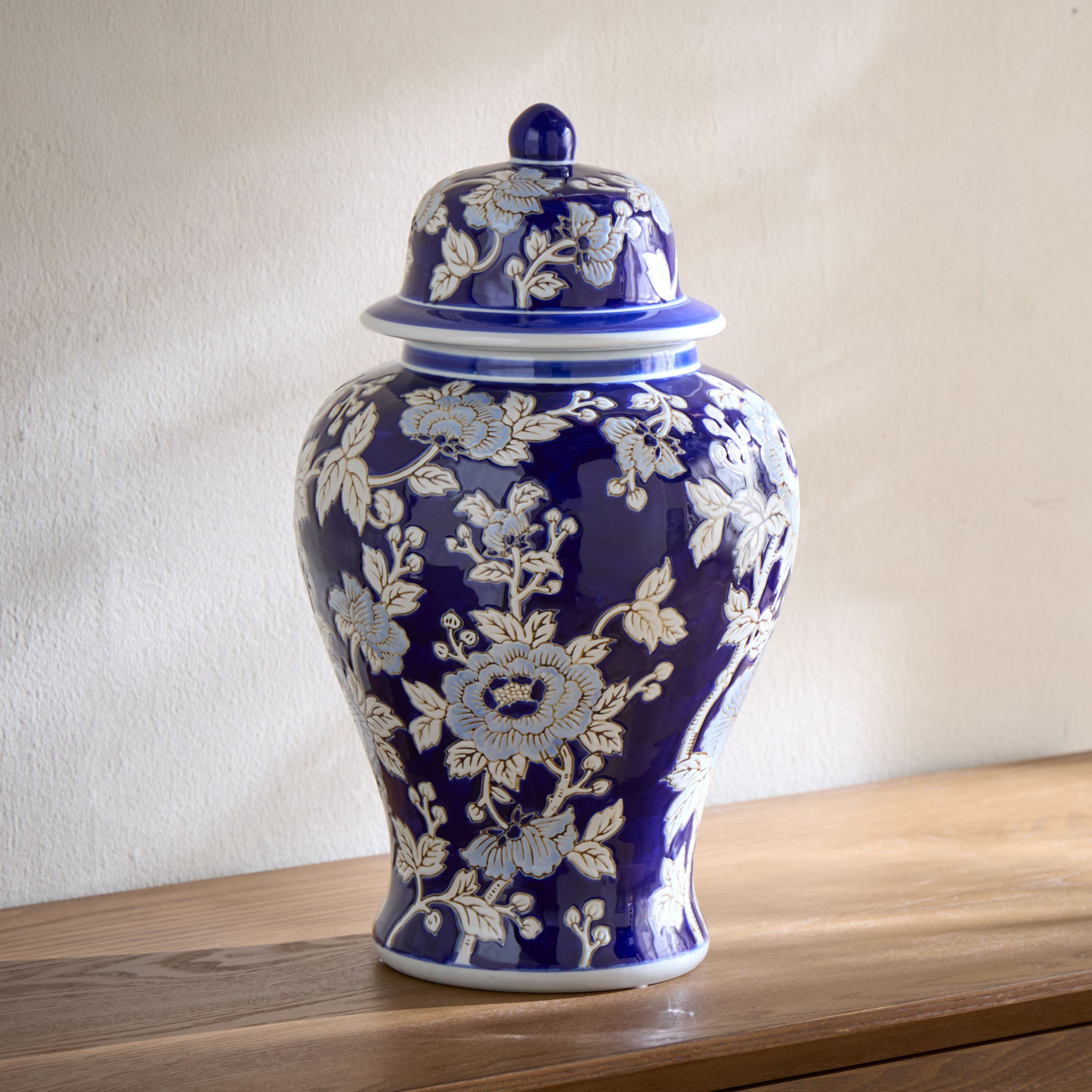 Orientale Sakura Chinoiserie Porcelain Vase - 44 cm-household-decor-vasesandbowls-image-1