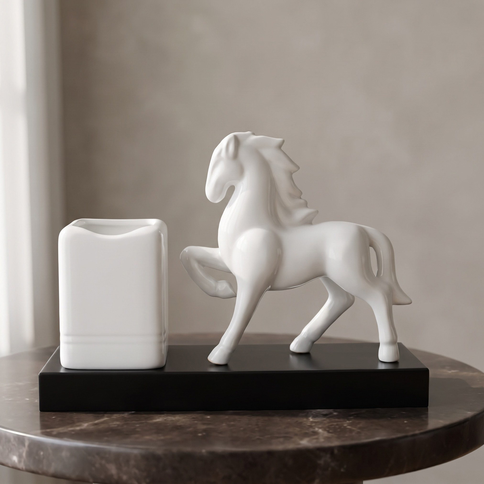 Loft Nouf Nafas Horse Ceramic Sculpture - 18 cm-household-decor-decorativeobjectsandsculptures-image-1