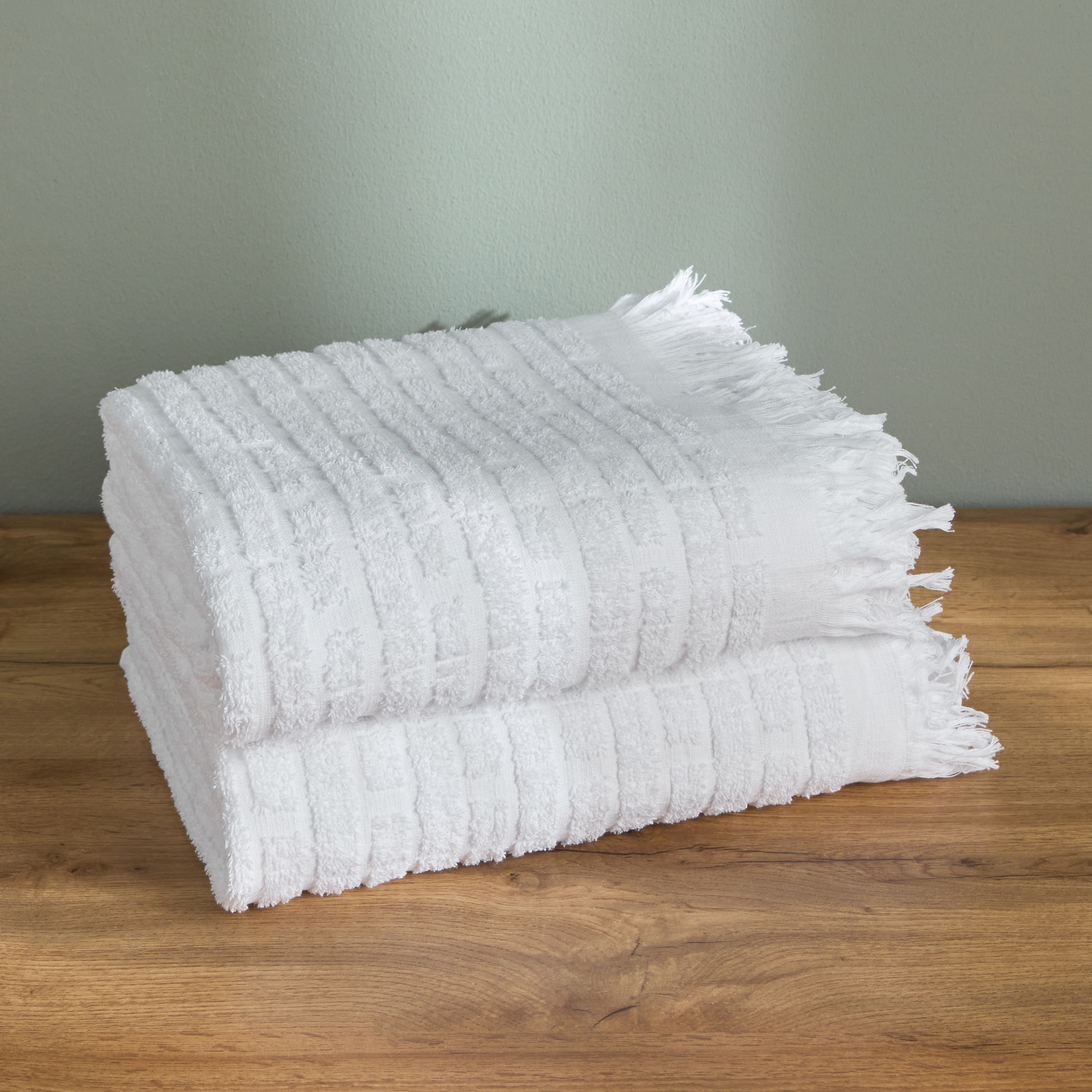 Noora Hajj and Umrah Brick 2-Piece 300 GSM Cotton Towel Set - 110x220 cm-household-bathandlaundry-bathlinen-towels-image-1