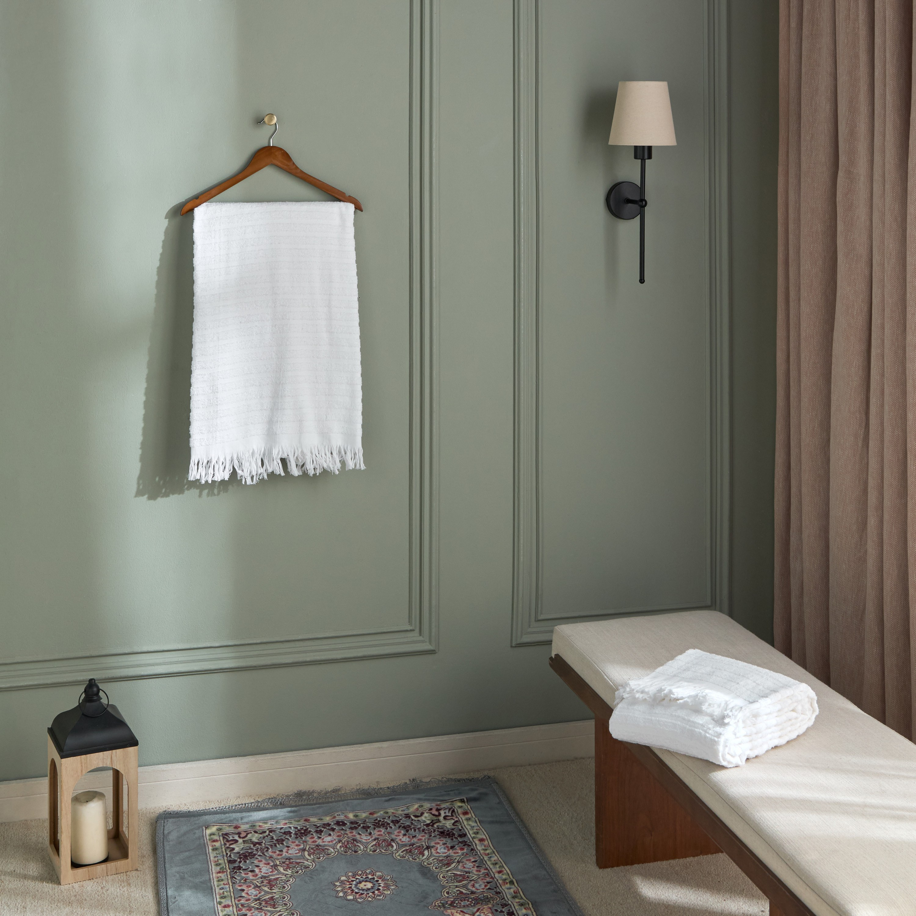 طقم إحرام قطن فاخر قطعتين 300 غرام لكل متر مربع - نورا - 110x220 سم-household-bathandlaundry-bathlinen-towels-image-4