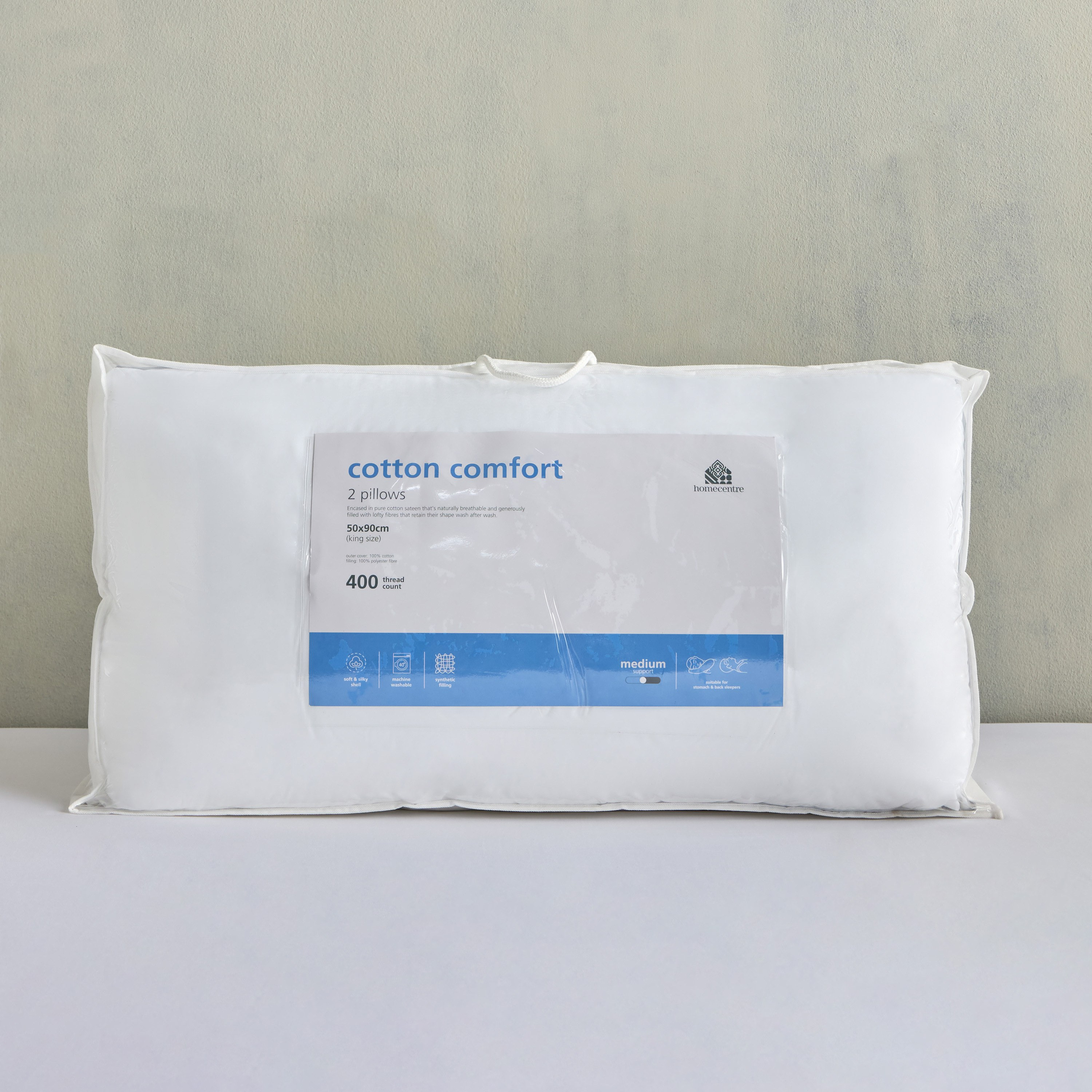 Twain Down Alternative 2-Piece King Pillow Set - 50x90 cm-household-bedding-pillows-image-4