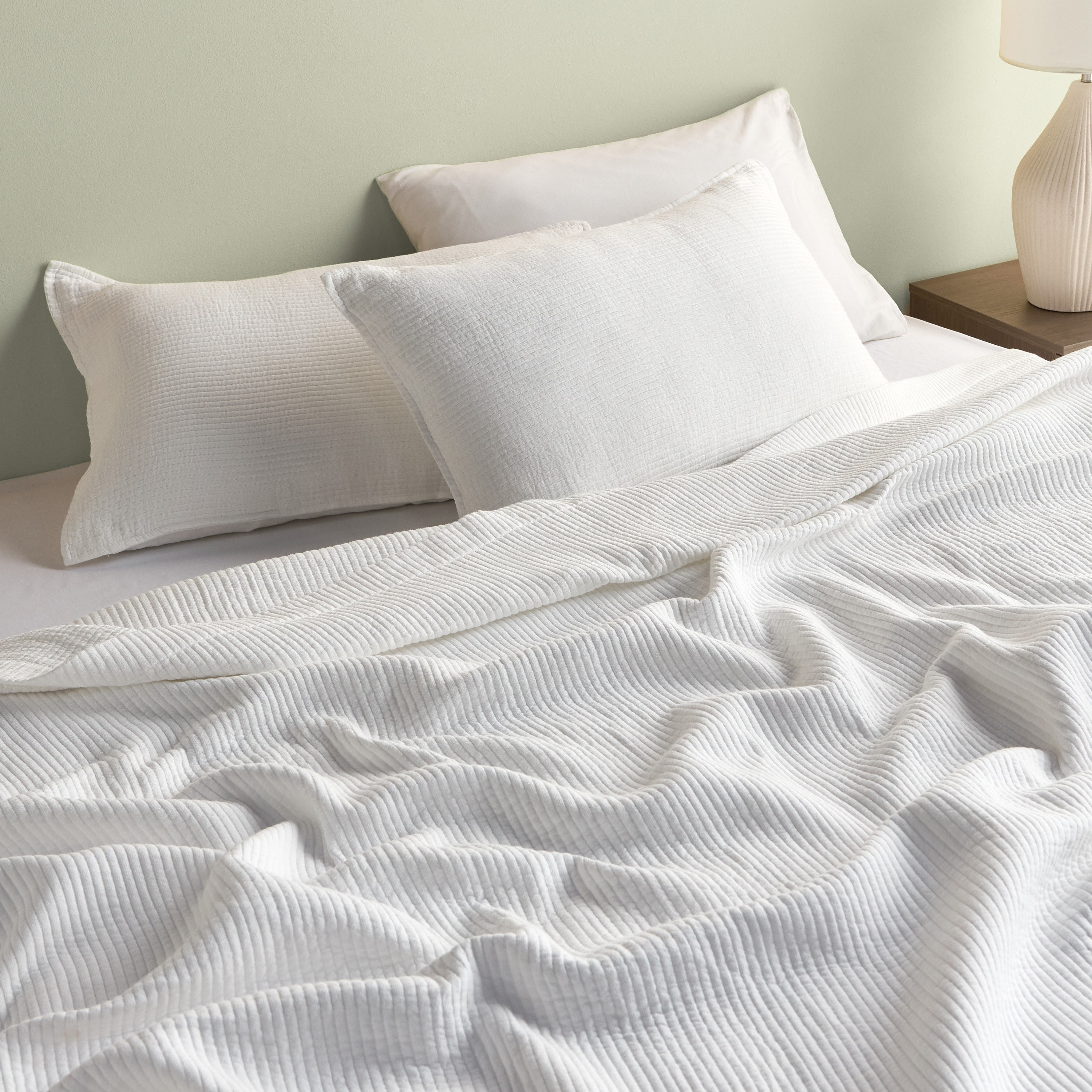 Deia Cotton 2-Piece Super King Bedspread Set - 240x260 cm-household-bedding-comfortersandbedspreads-bedspreads-image-5