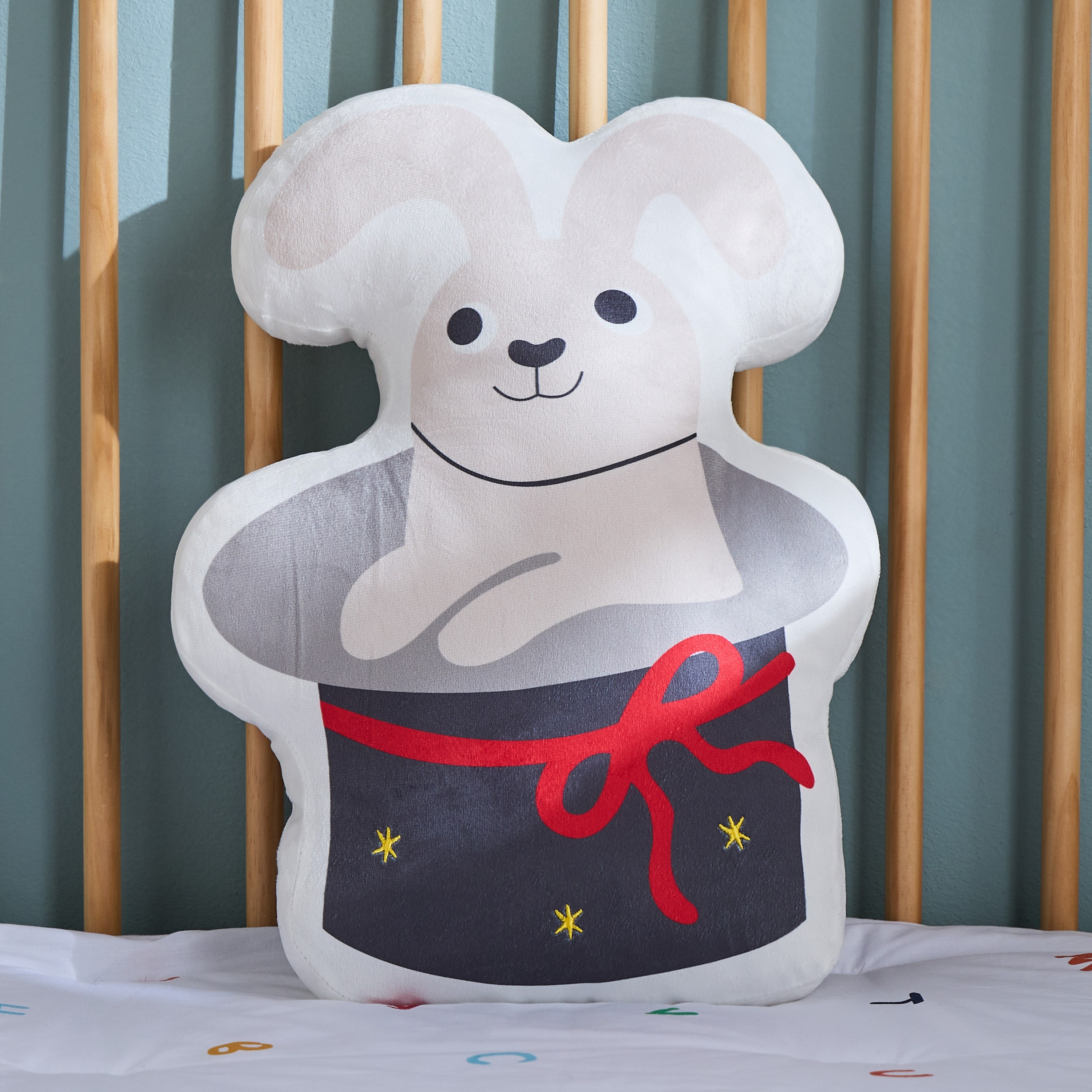 Carnival Circus Bunny in Cap Shaped Filled Cushion - 33x45 cm