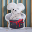 Carnival Circus Bunny in Cap Shaped Filled Cushion - 33x45 cm-kids-beddingandwindows-bedding-filledcushionsandcovers-image-1