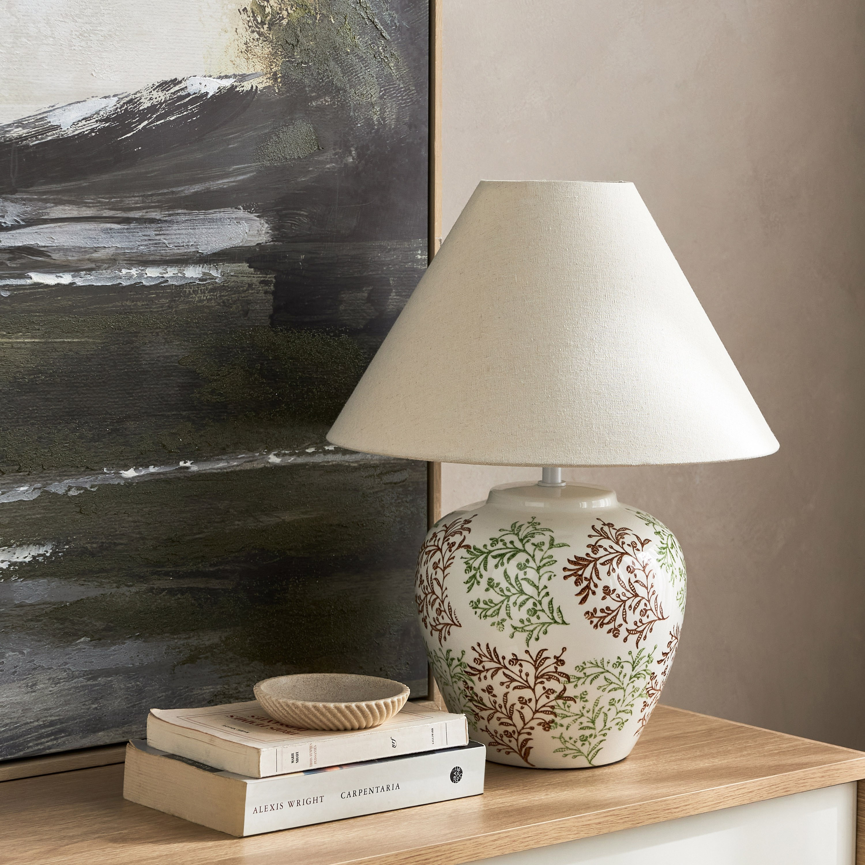 مصباح طاولة سيراميك - روزز- 47 سم-household-lighting-tableanddesklamps-image-5
