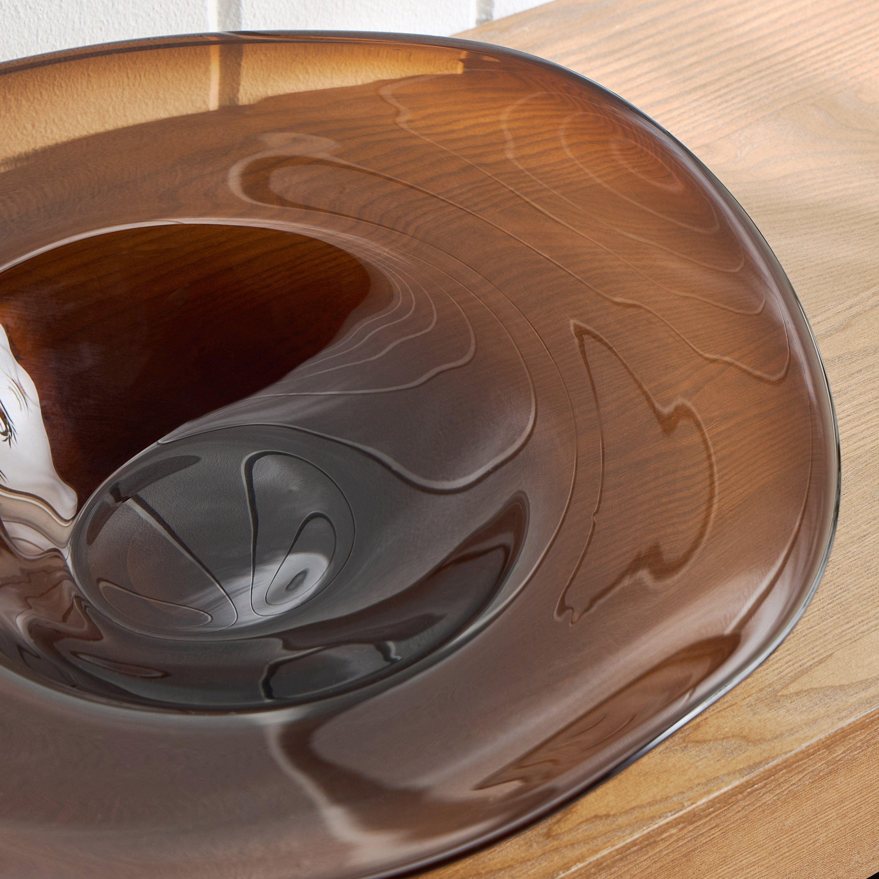 Ophira Luxe Wave Glass Decorative Bowl - 49 cm-household-decor-vasesandbowls-image-2