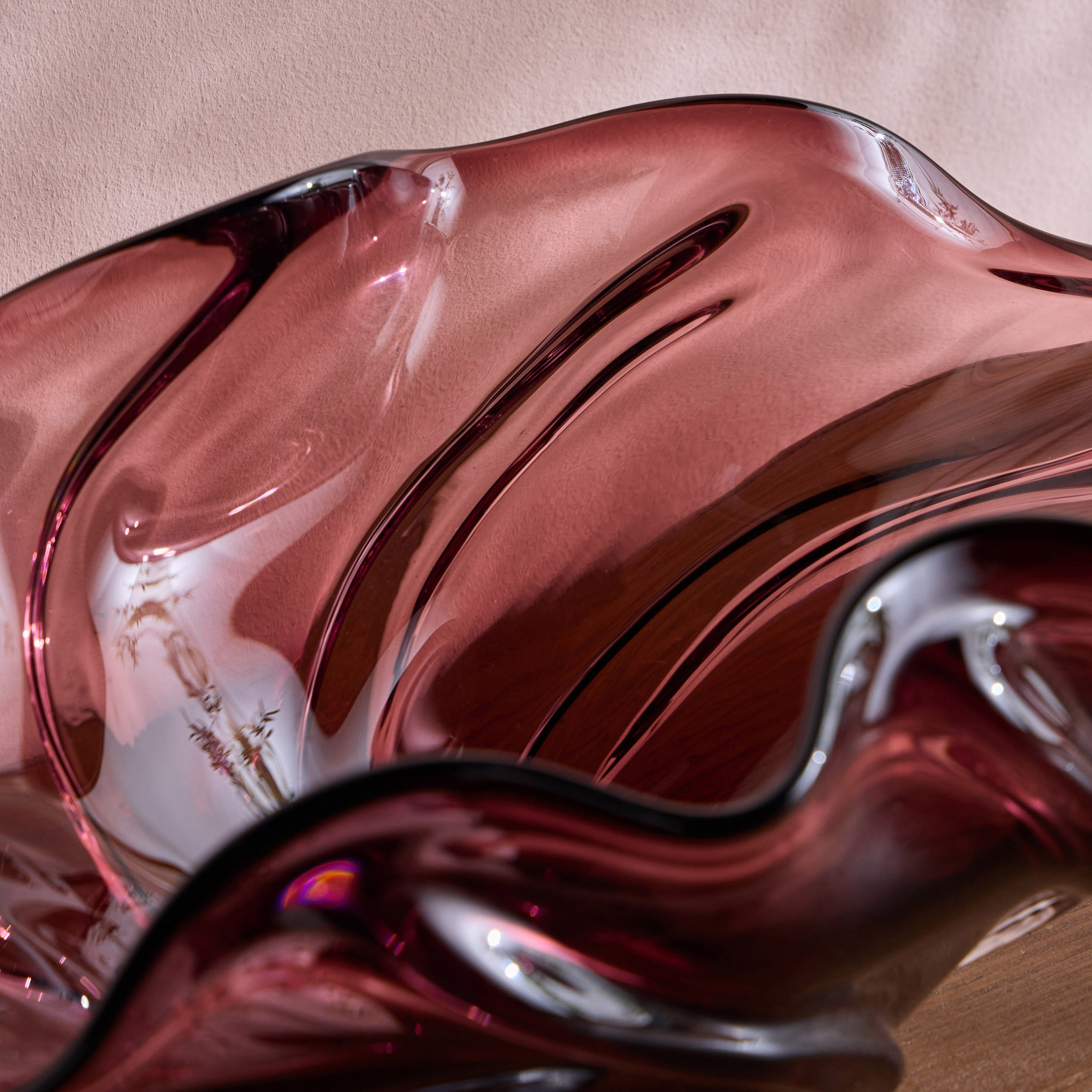 Ophira Luxe Swirl Glass Decorative Bowl - 27 cm-household-decor-vasesandbowls-image-2