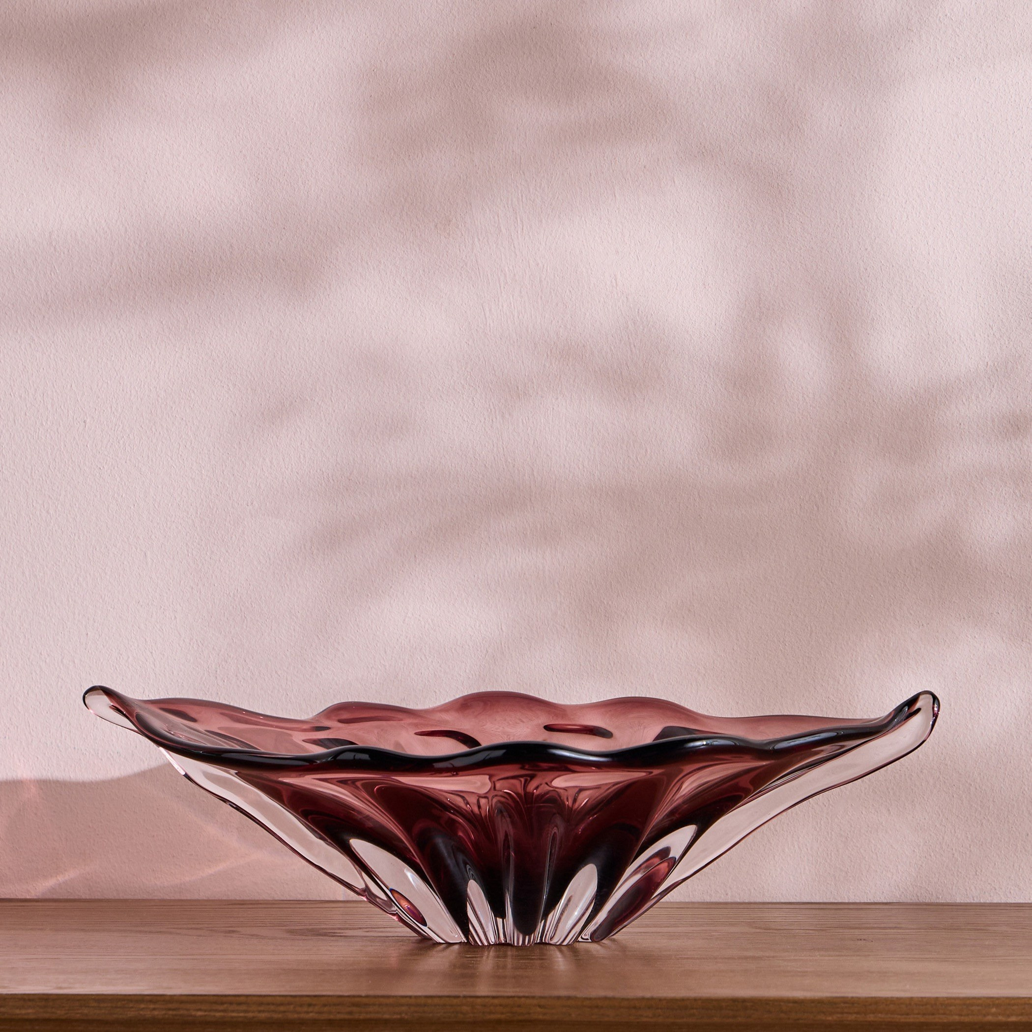 Ophira Luxe Swirl Glass Decorative Bowl - 29 cm-household-decor-vasesandbowls-image-1