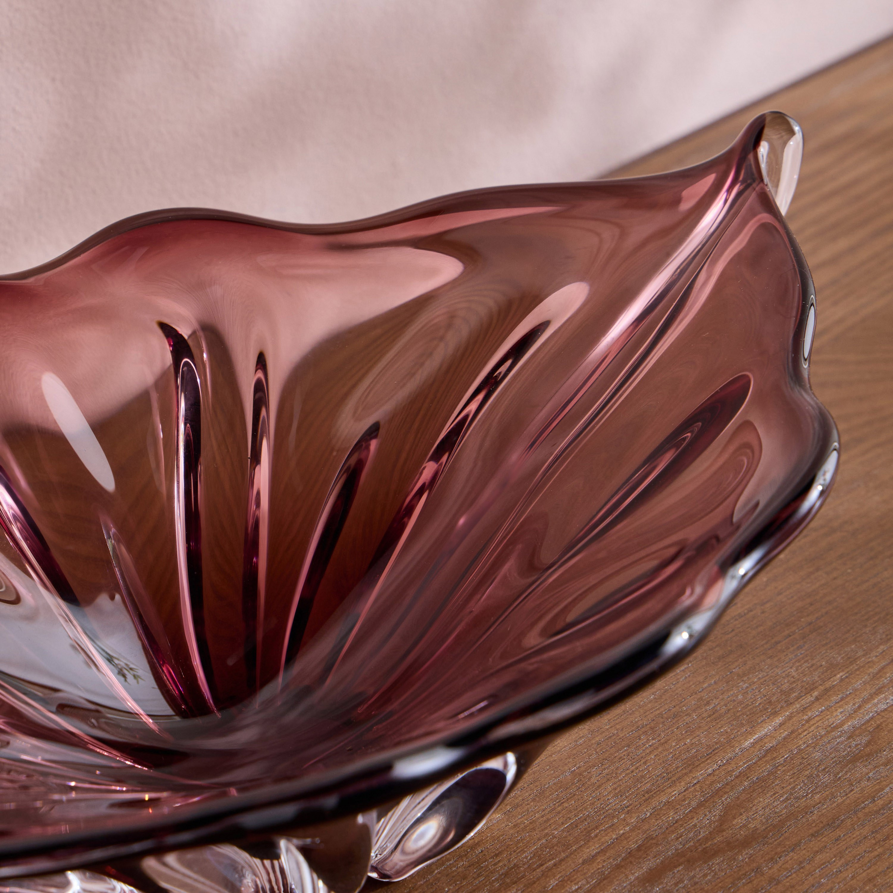 Ophira Luxe Swirl Glass Decorative Bowl - 29 cm-household-decor-vasesandbowls-image-2