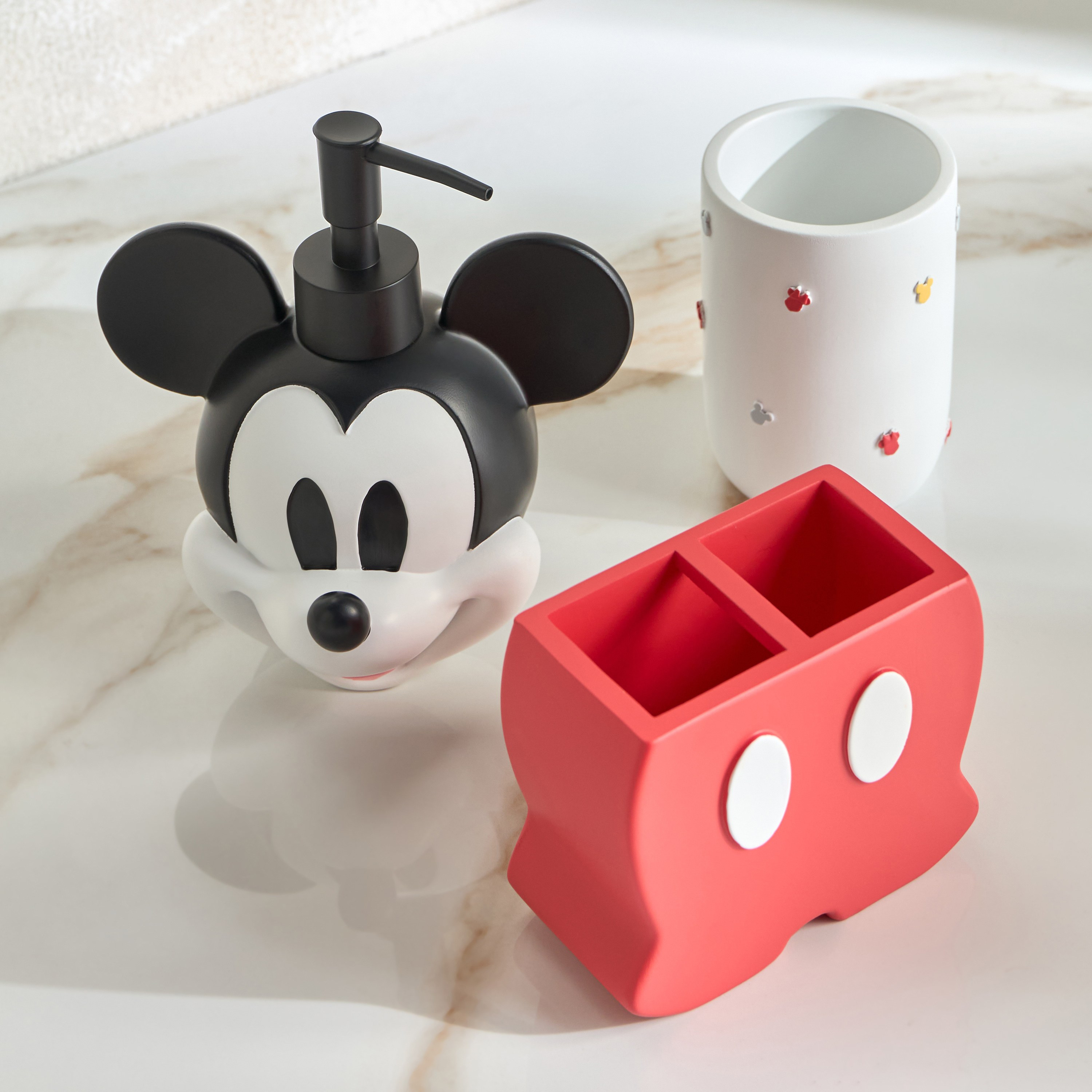 Mickey and Minnie 3-Piece Polyresin Bath Accessory Set