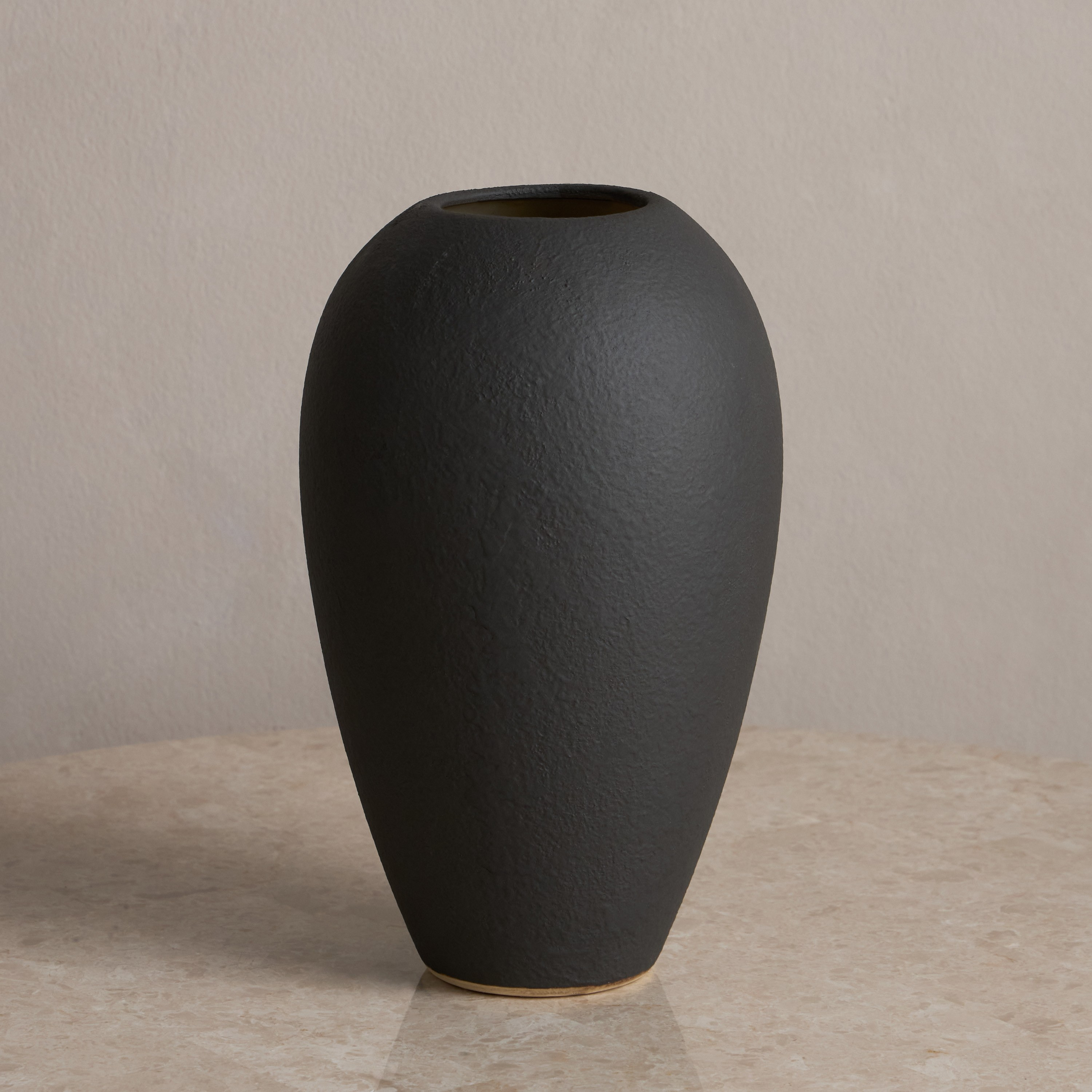 Sable Sand Ceramic Table Vase - 33 cm-household-decor-vasesandbowls-image-1