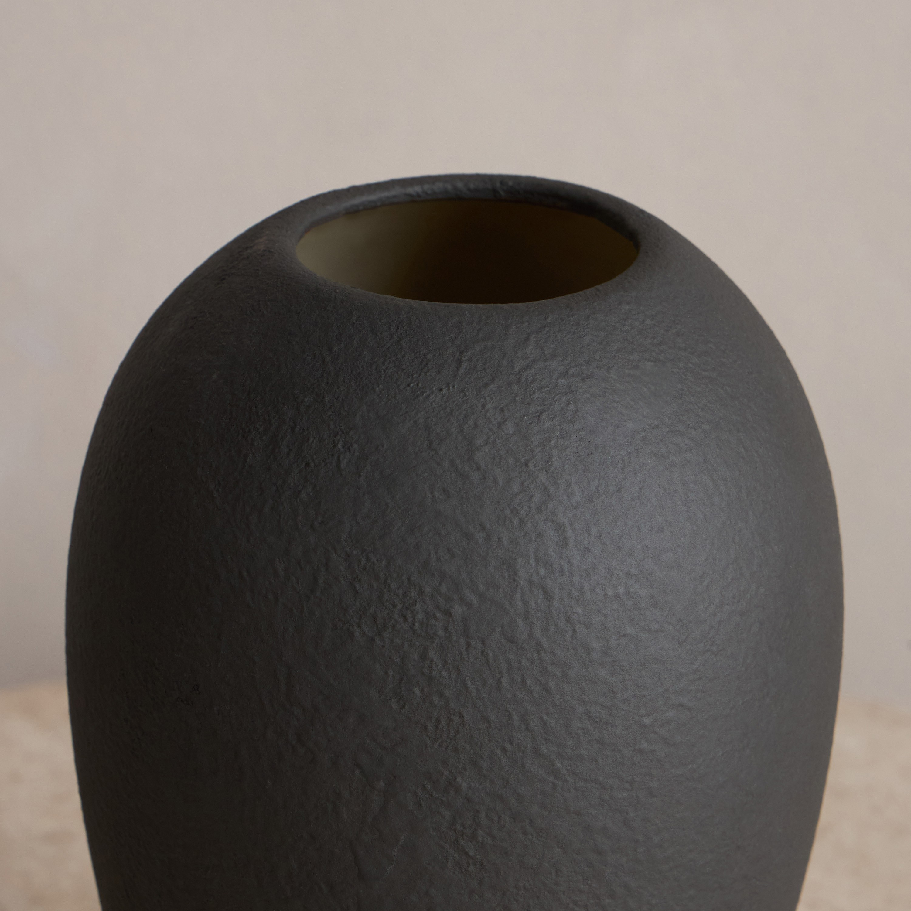 Sable Sand Ceramic Table Vase - 33 cm-household-decor-vasesandbowls-image-2