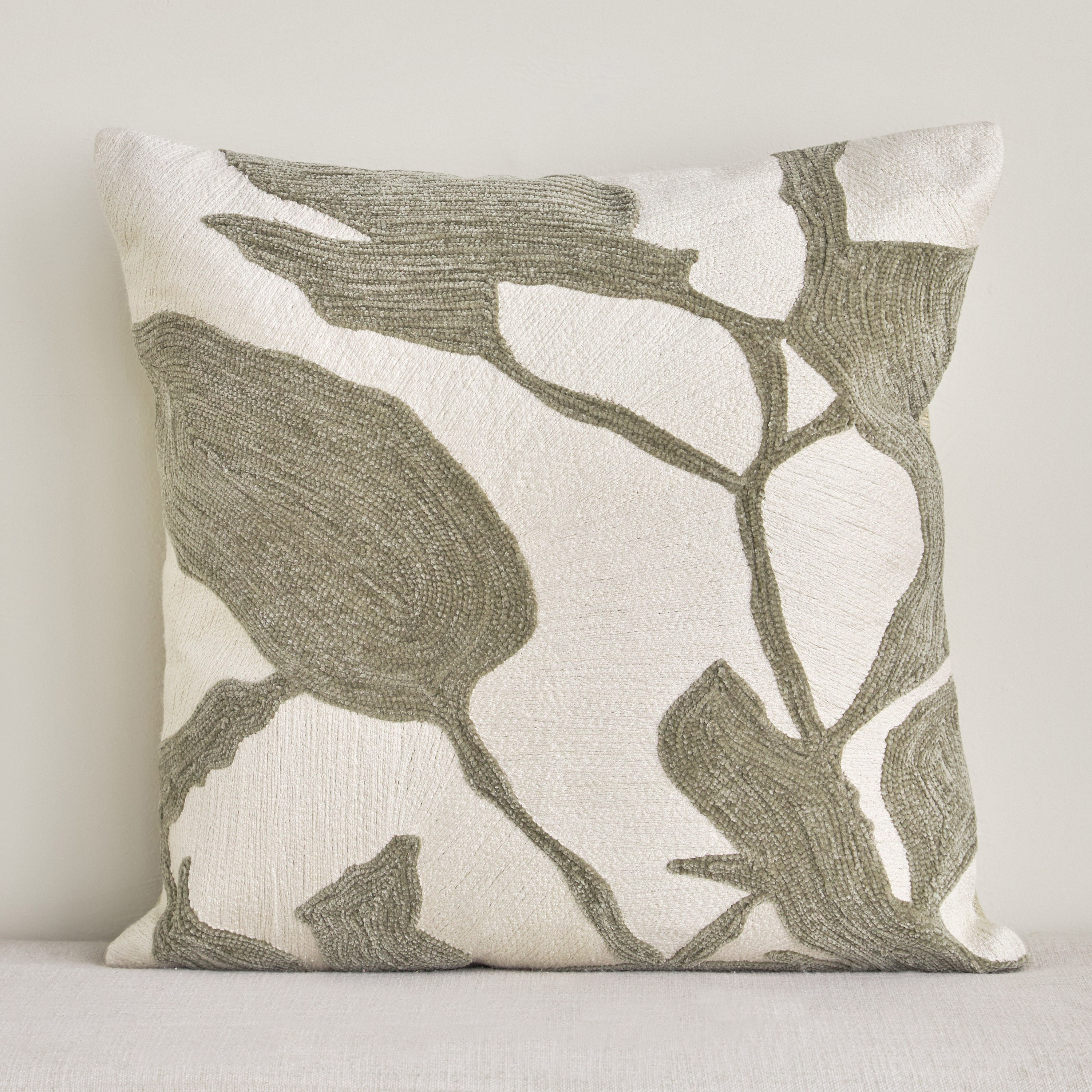 Verto Azure Embroidered Cushion Cover - 50x50 cm-household-cushionsandthrows-cushioncovers-image-1
