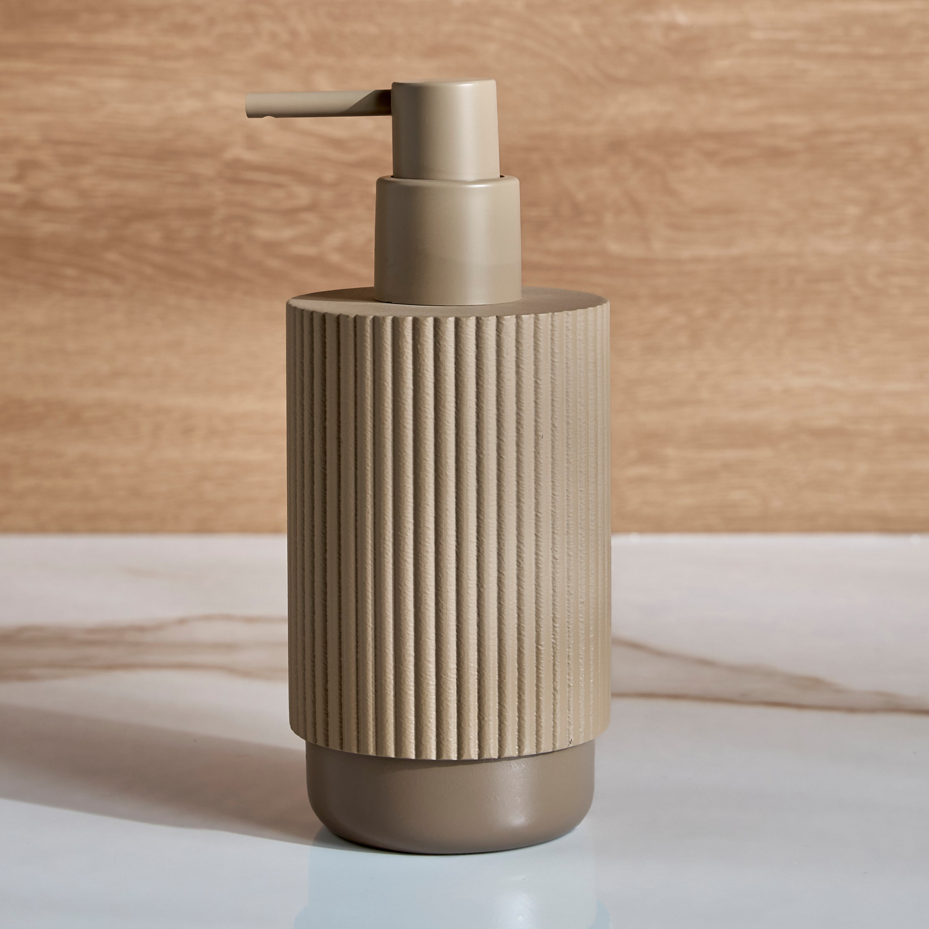 Sora Ribbed Soap Dispenser-household-bathandlaundry-bathaccessories-soapdishesanddispensers-image-1
