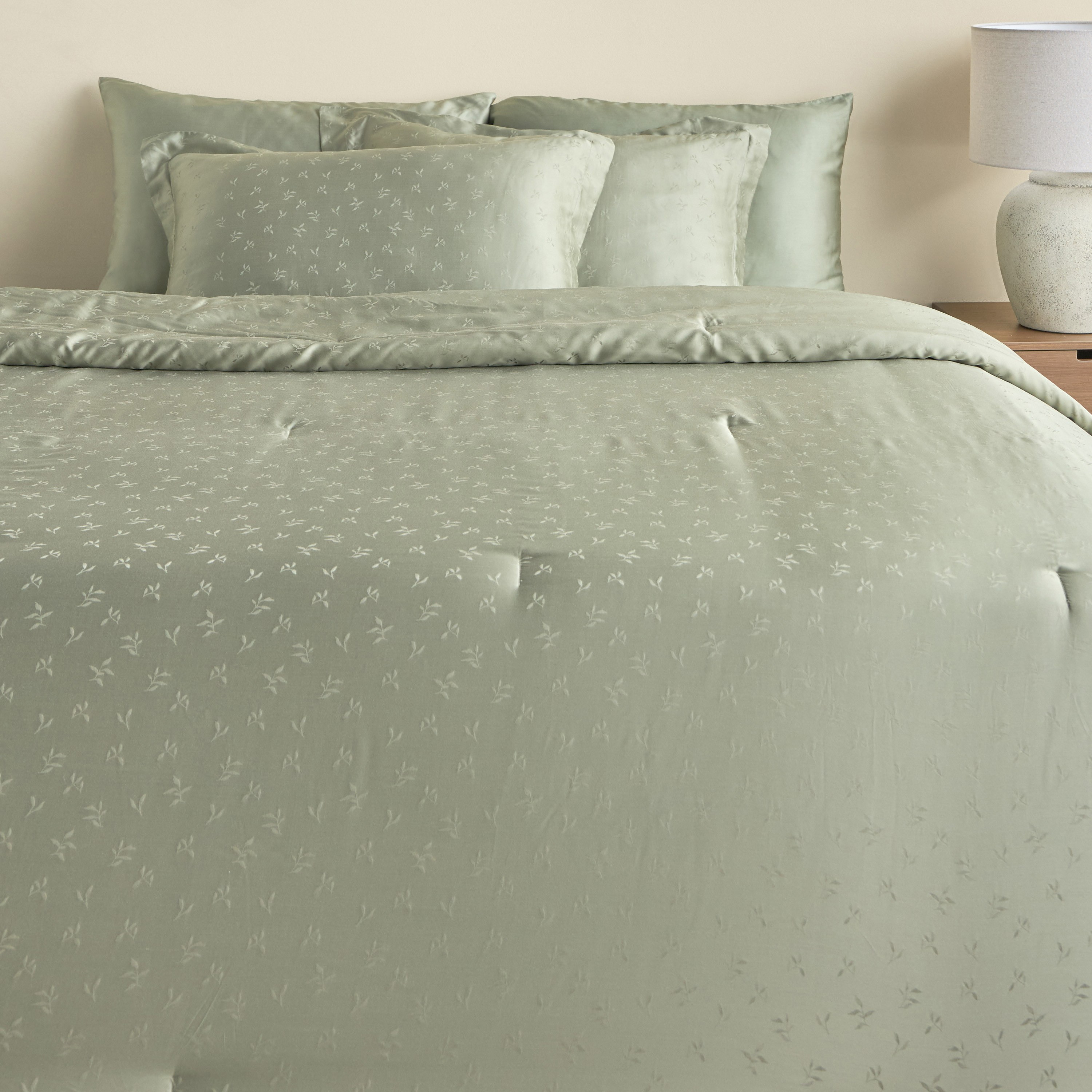 طقم لحاف وشرشف كوين 6 قطع جاكار تنسل ليوسيل - إيرسوفت فوليا - 200x240 سم-household-bedding-comfortersandbedspreads-bedinabag-image-2