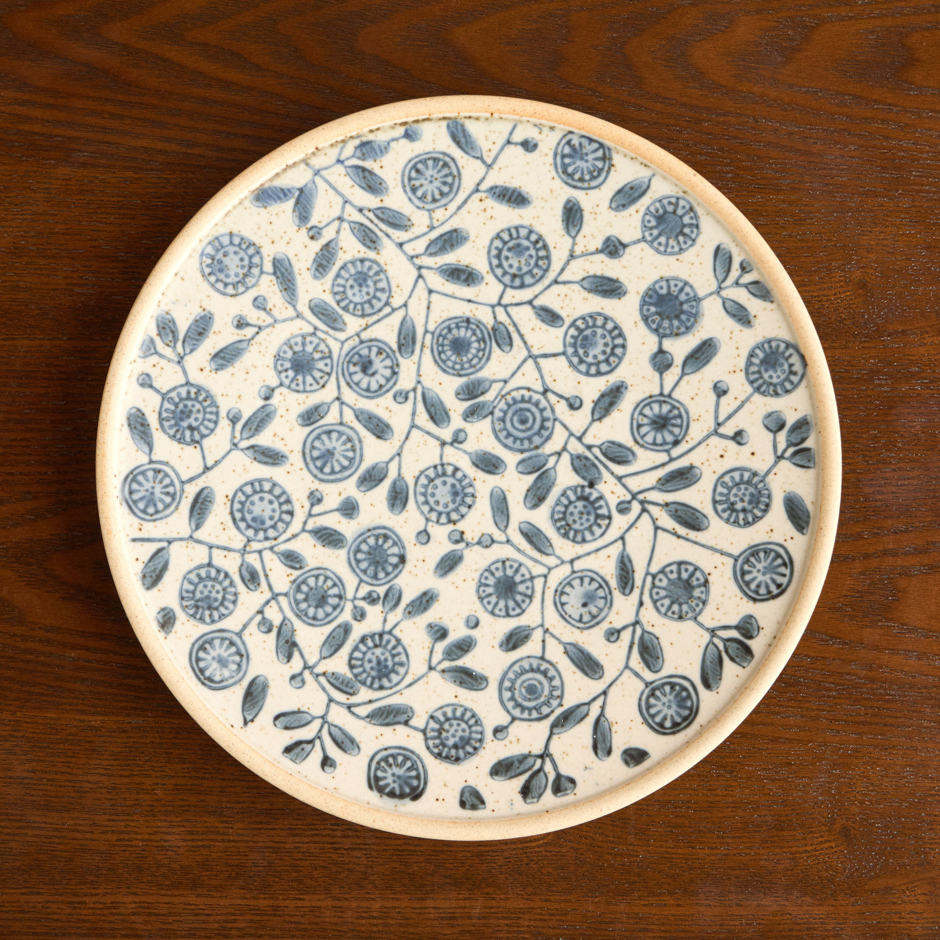 Tierra Fleur Porcelain Serving Plate - 21 cm